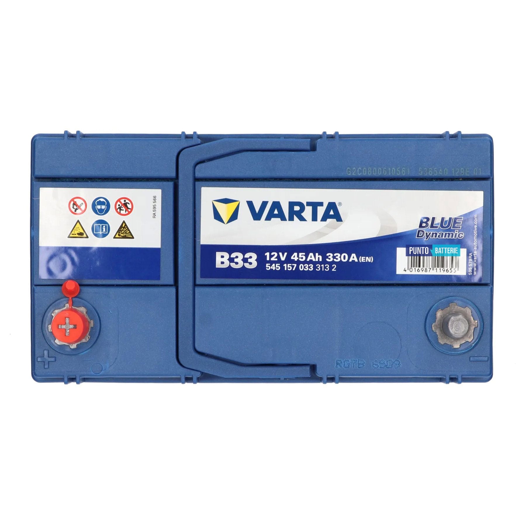 Batteria auto 45ah, 330a, 12v