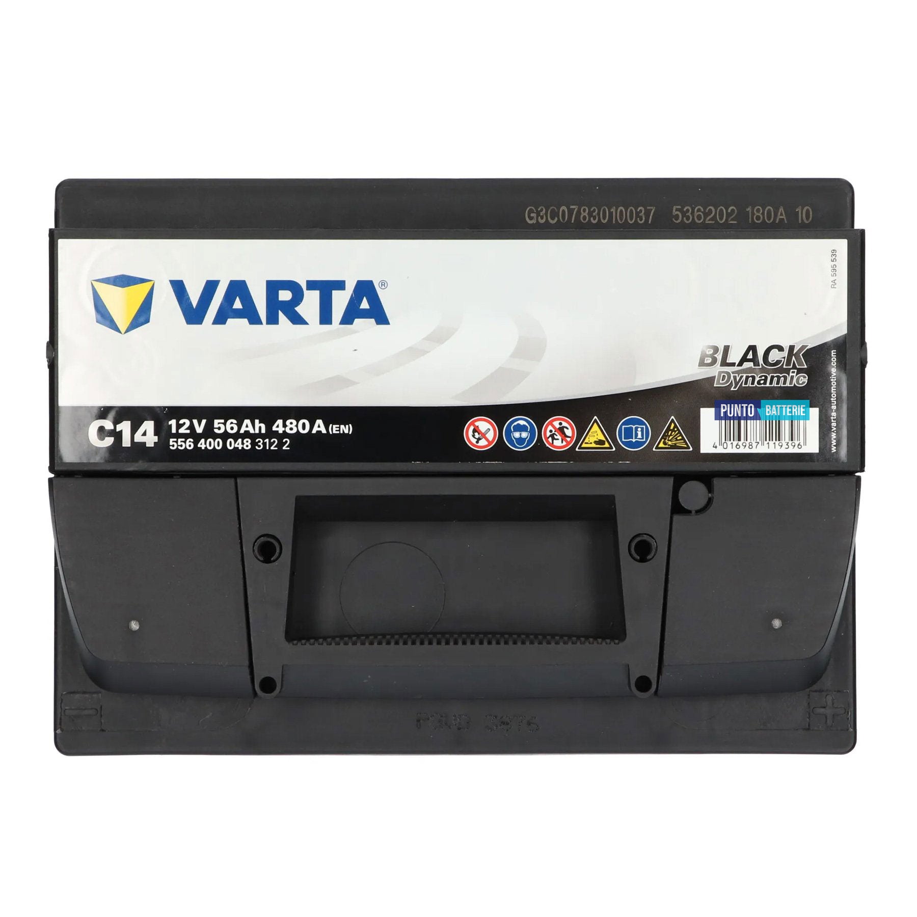 Batteria auto 56ah, 480a, 12v
