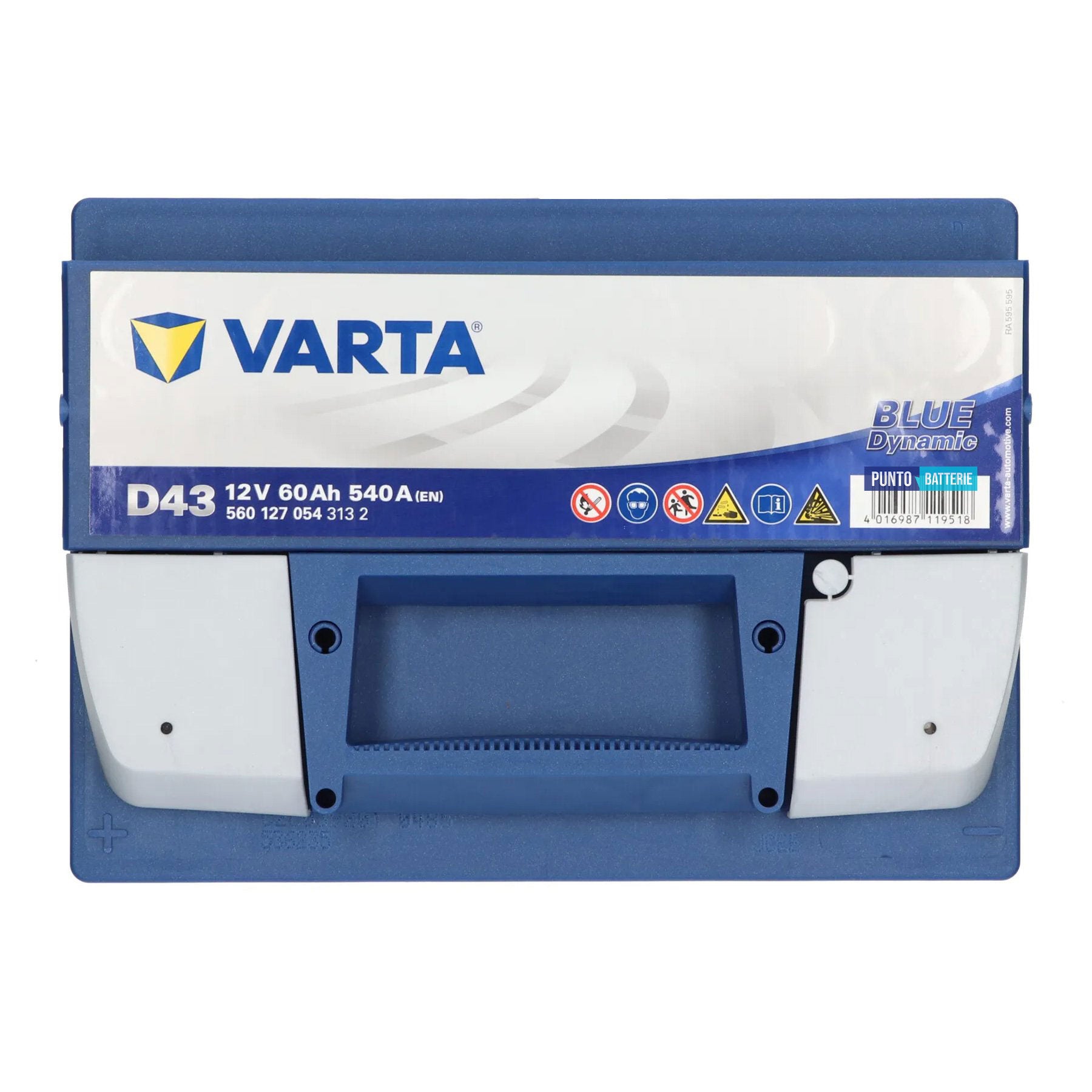Batteria auto 60ah, 540a, 12v