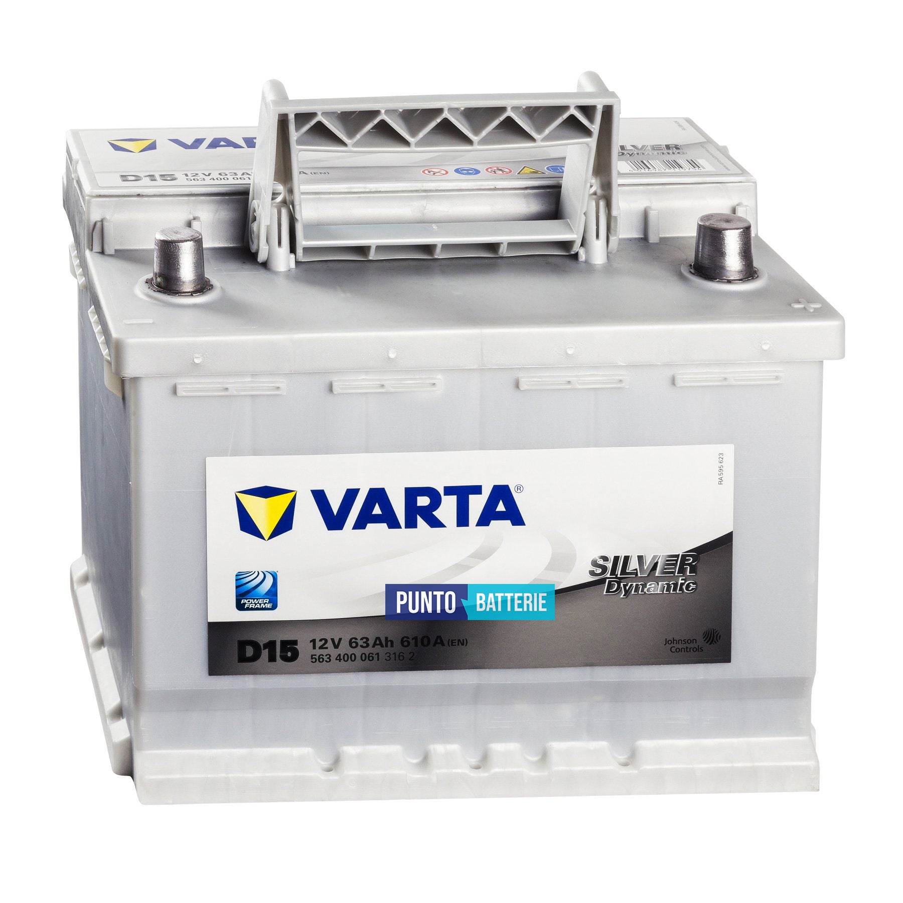 Batteria auto 63ah, 610a, 12v