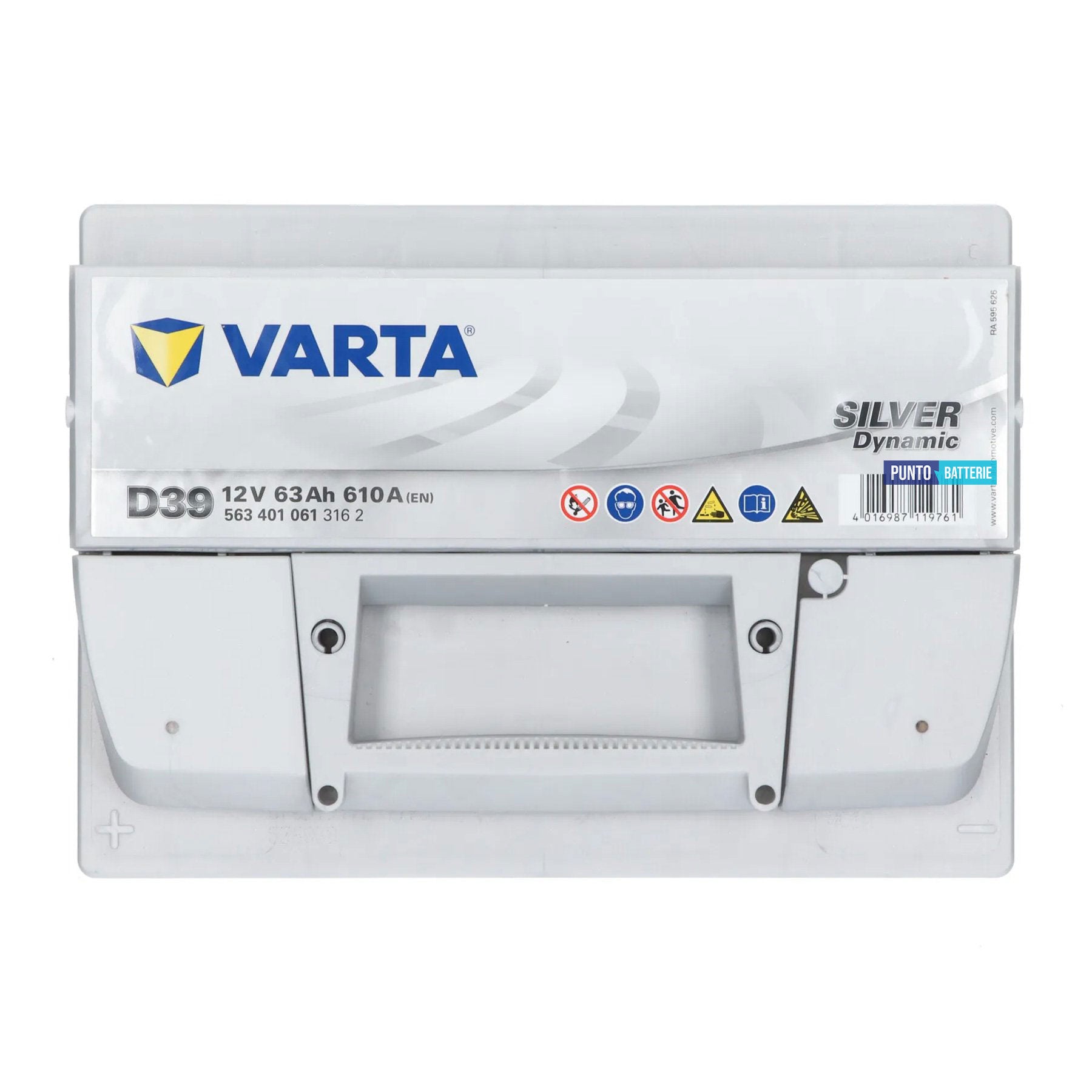 Batteria auto 63ah, 610a, 12v