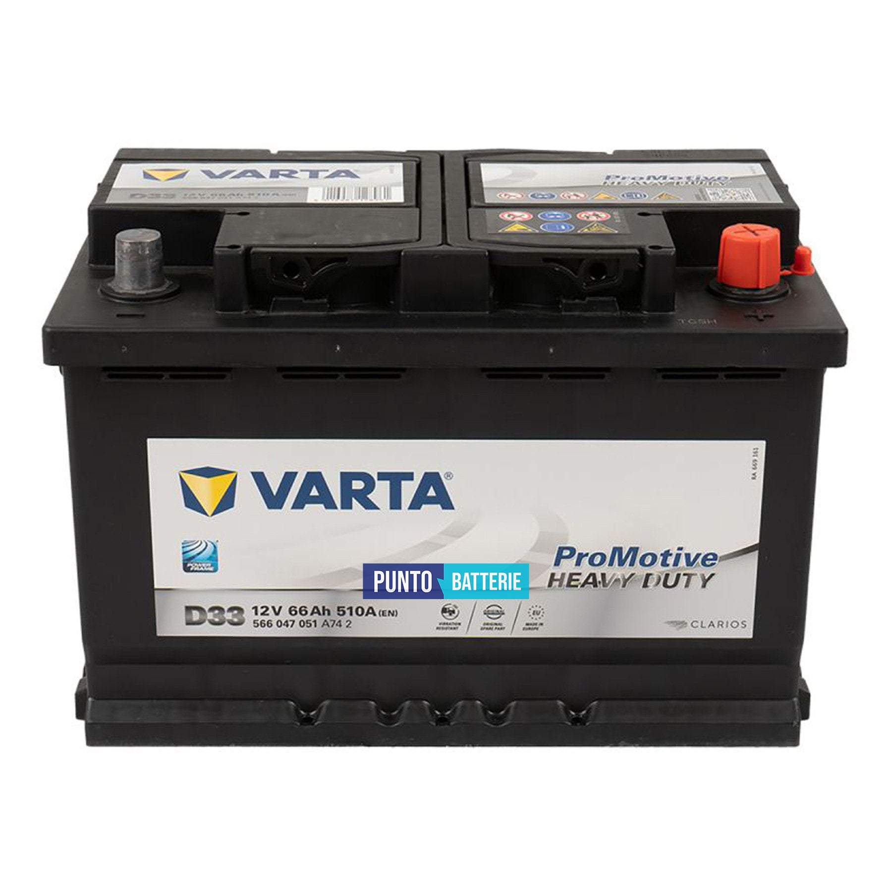 Batteria camion 66ah, 510a, 12v