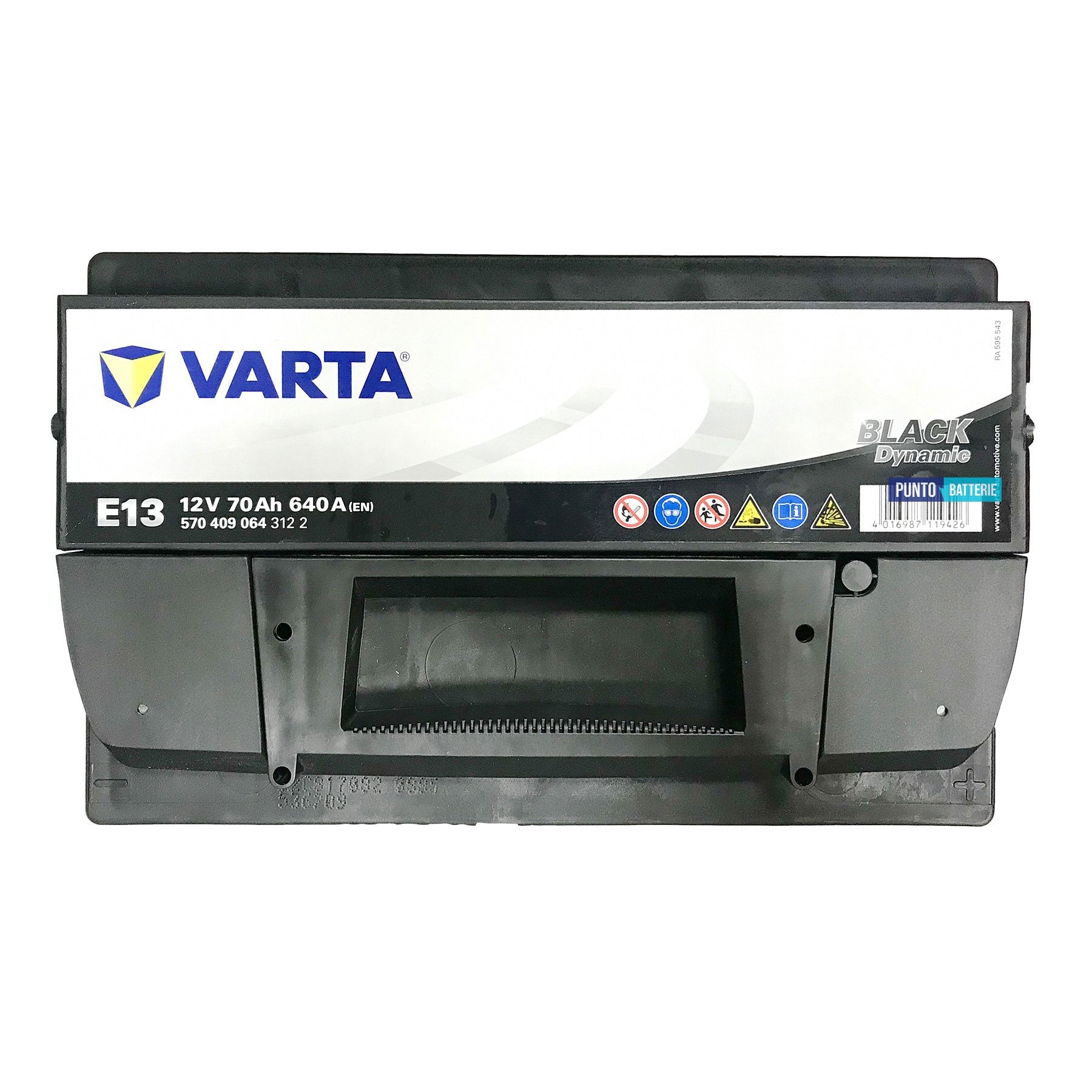 Batteria auto 70ah, 640a, 12v