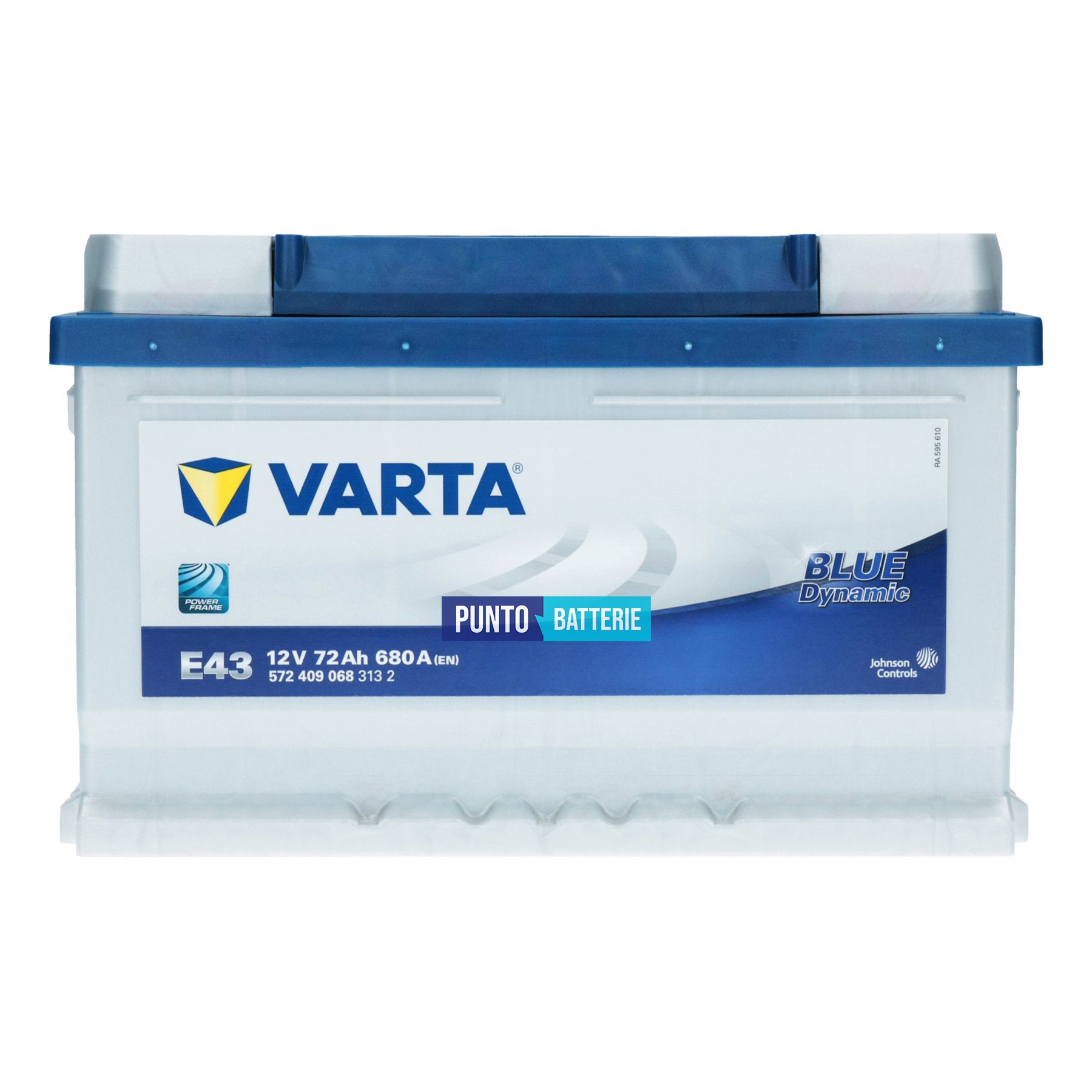 Batteria auto 72ah, 680a, 12v