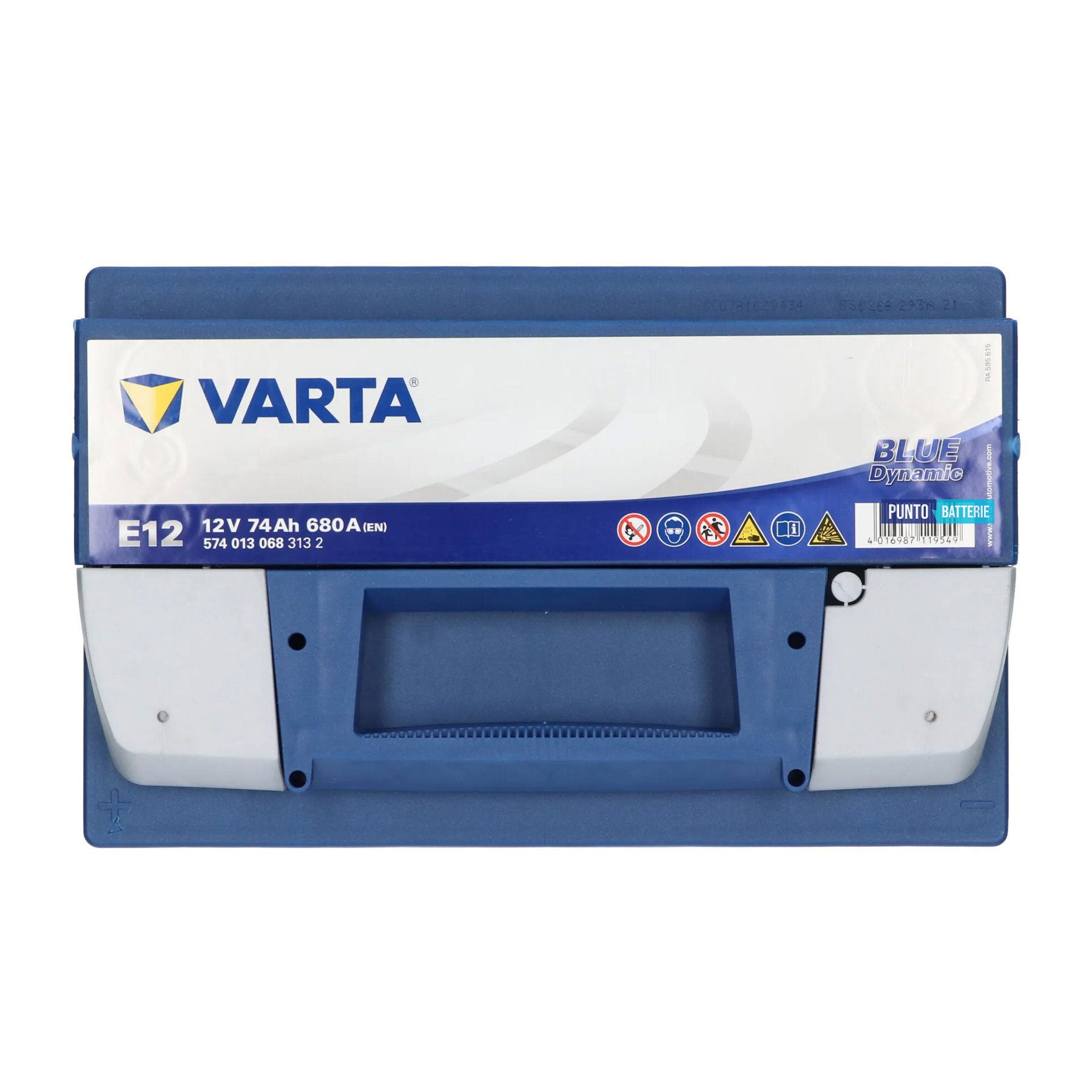 Batteria auto 74ah, 680a, 12v