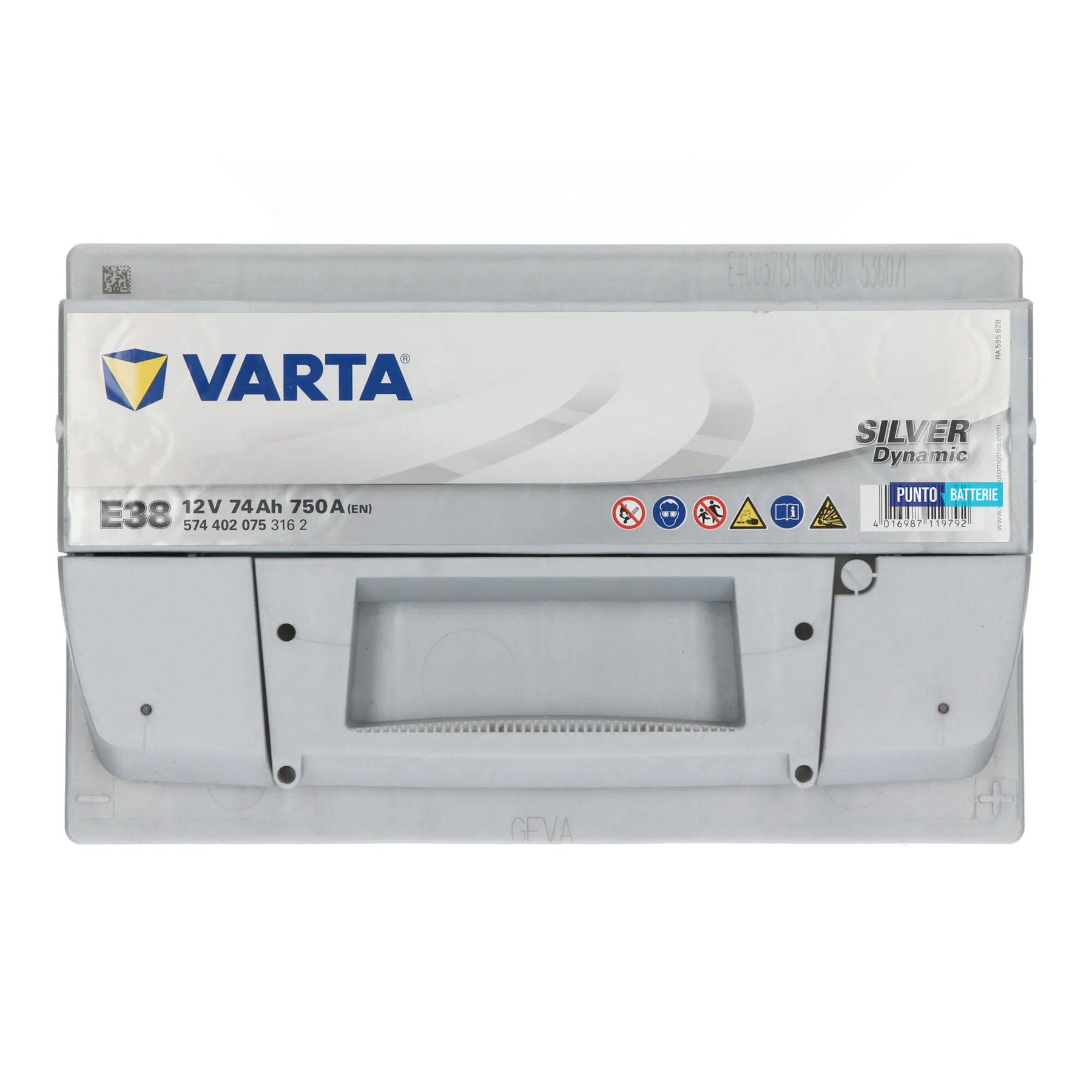 Batteria auto 74ah, 750a, 12v