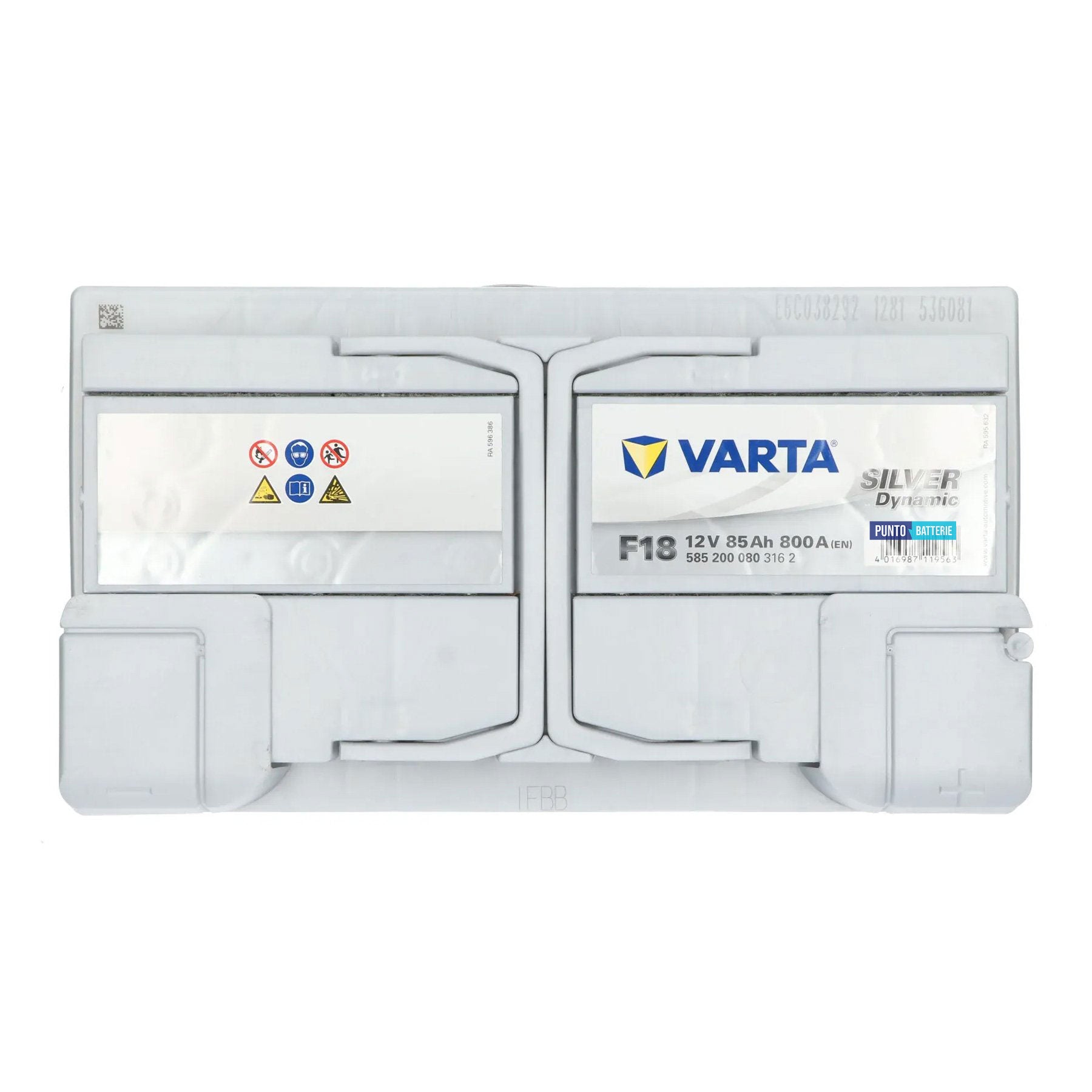 Batteria auto 85ah, 800a, 12v