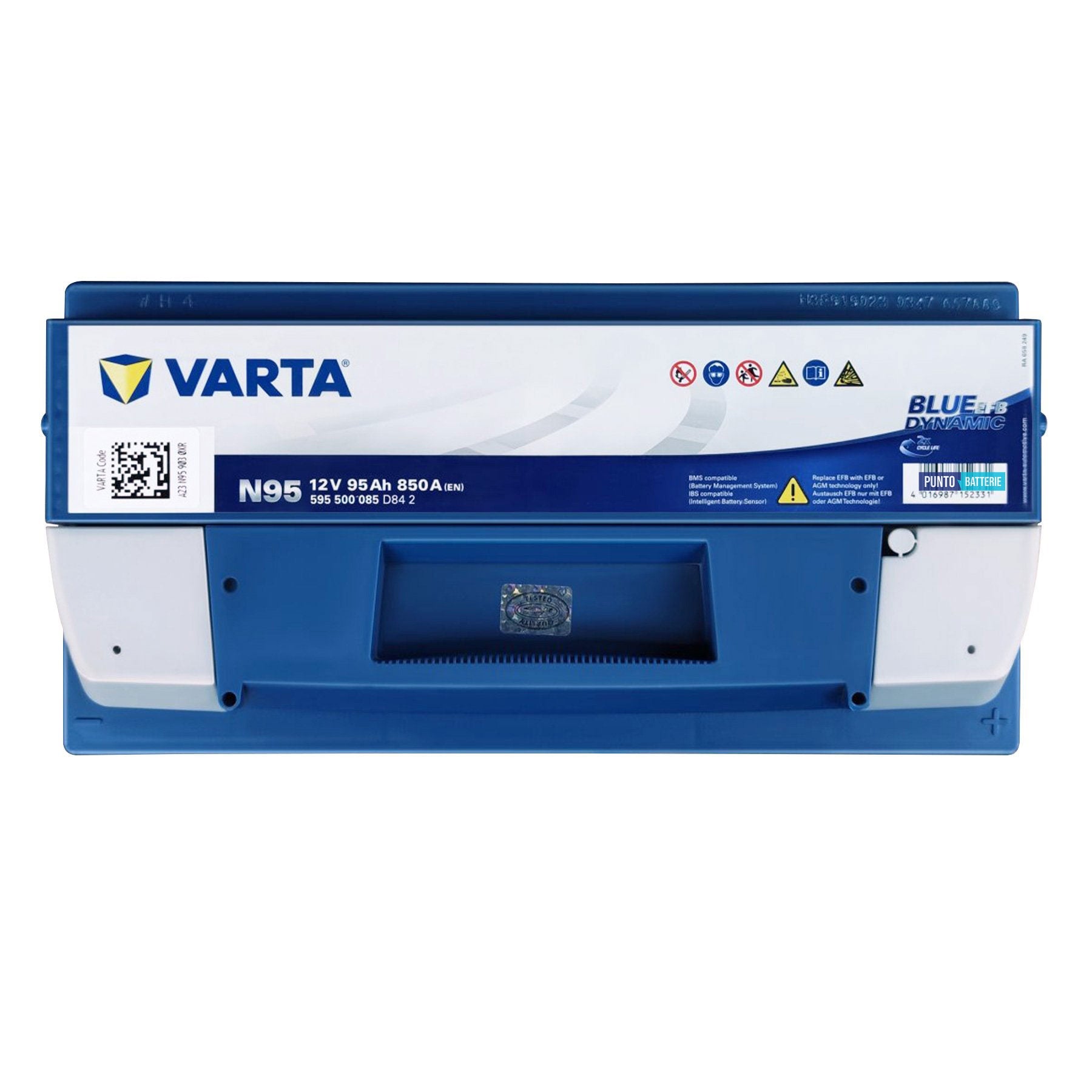 Batteria auto 95ah, 850a, 12v