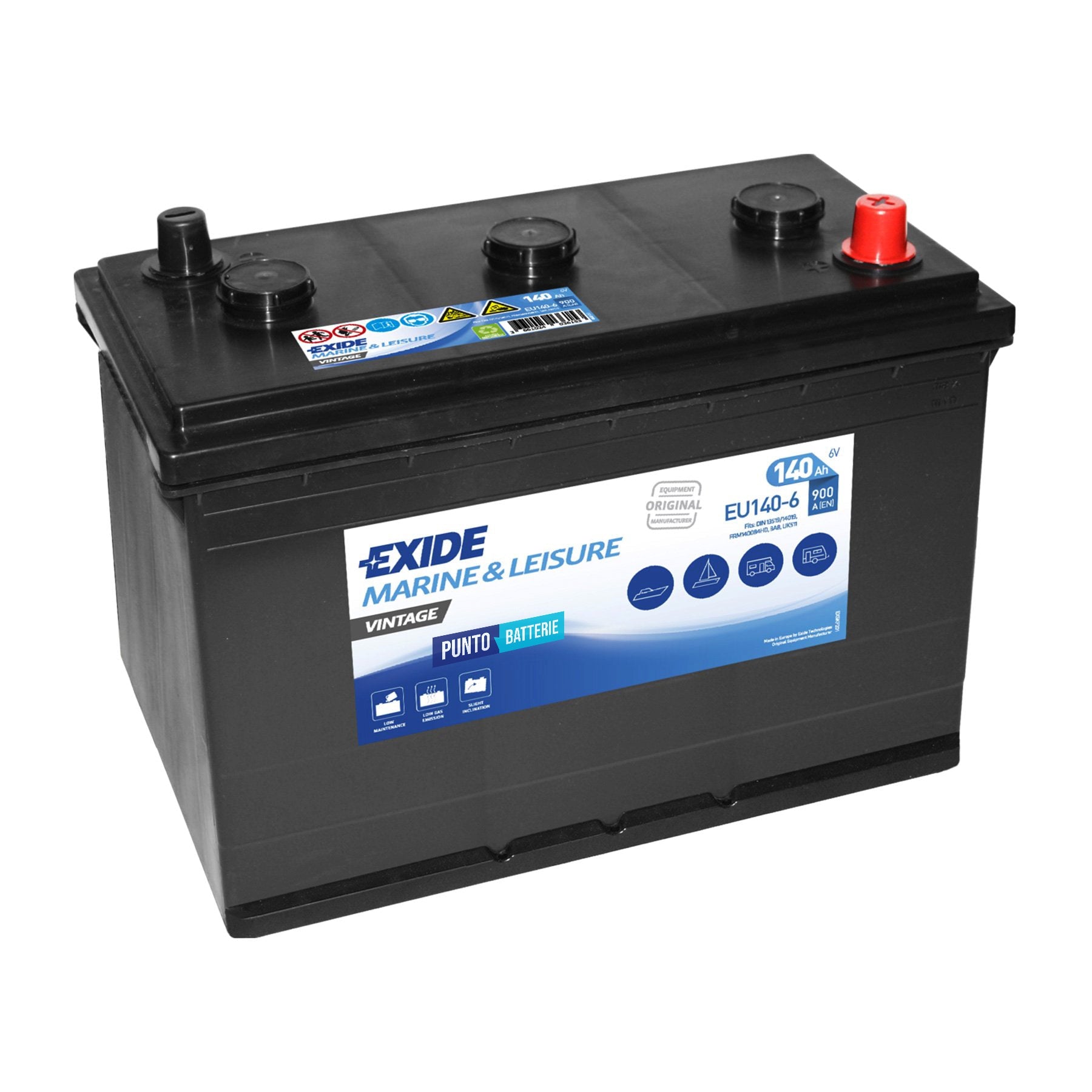 Batteria Exide 140Ah, 6V, 257x175x236mm