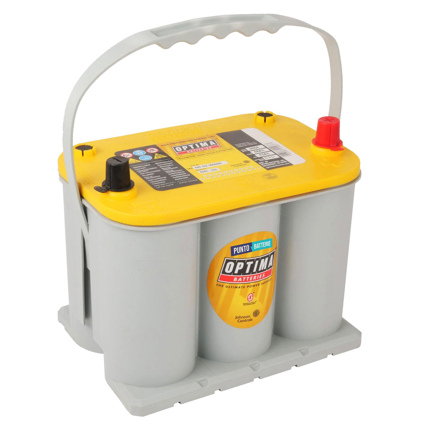 Batteria Optima YT R 3,7 Yellow Top