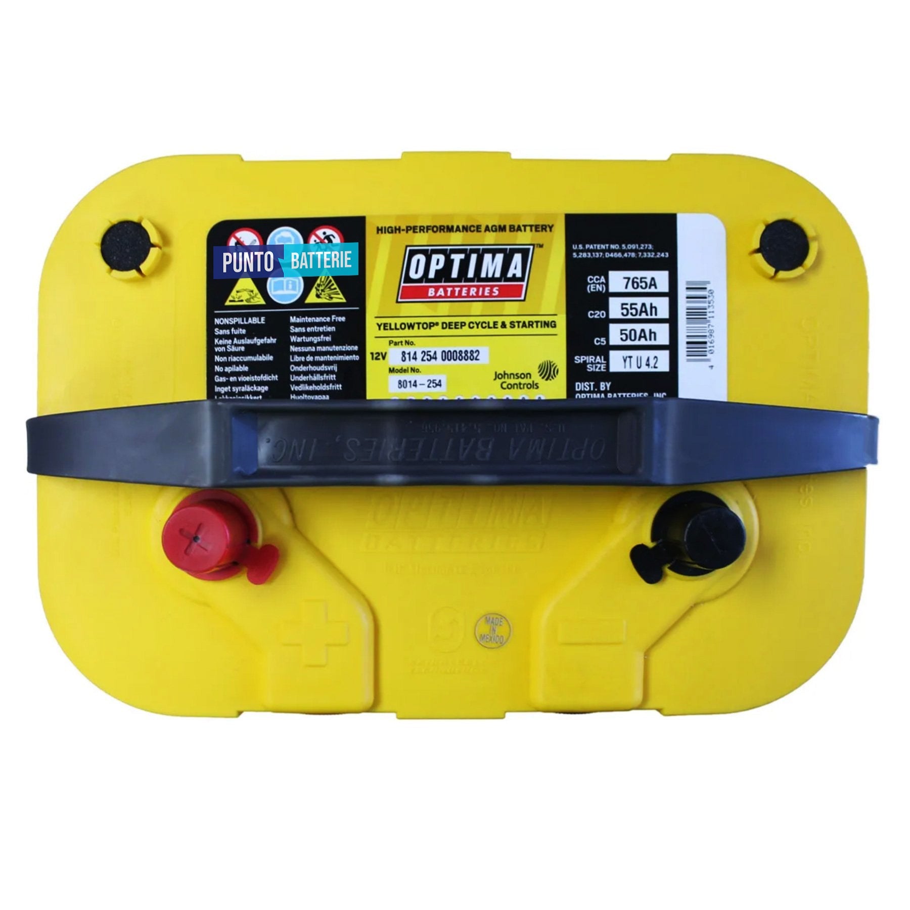 Batteria Optima YT U 4,2 Yellow Top