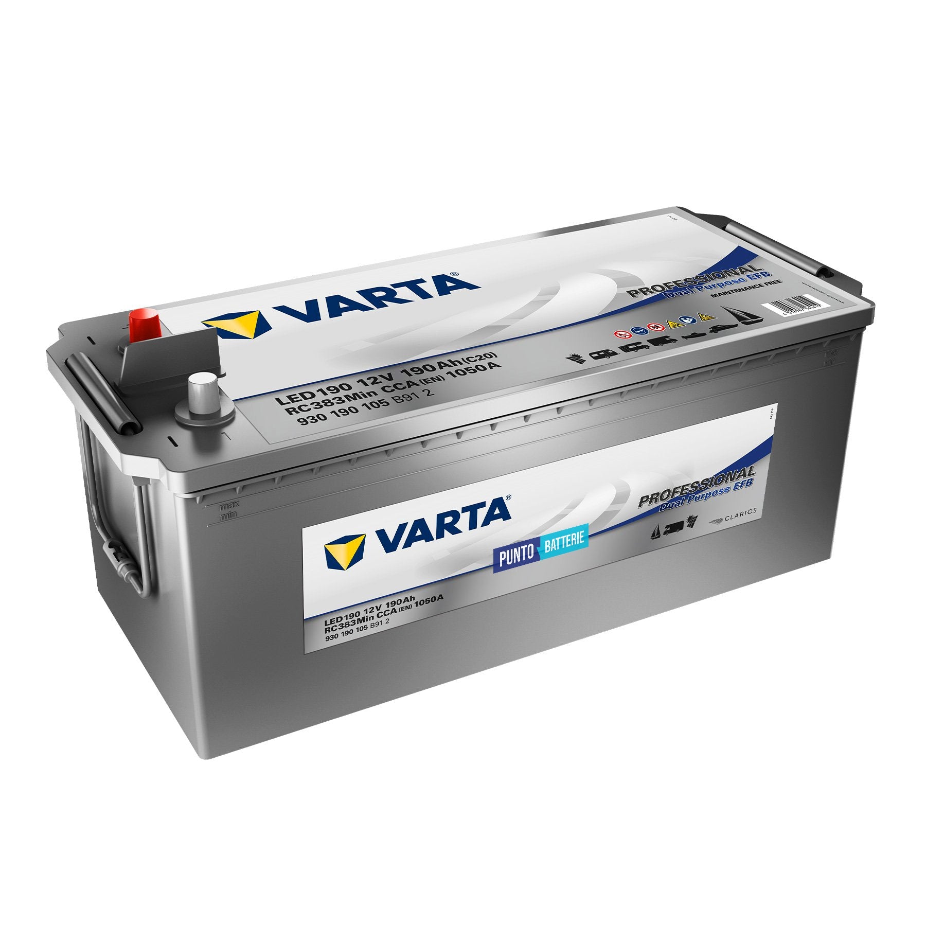 Batteria Varta LED190 Professional Dual Purpose EFB