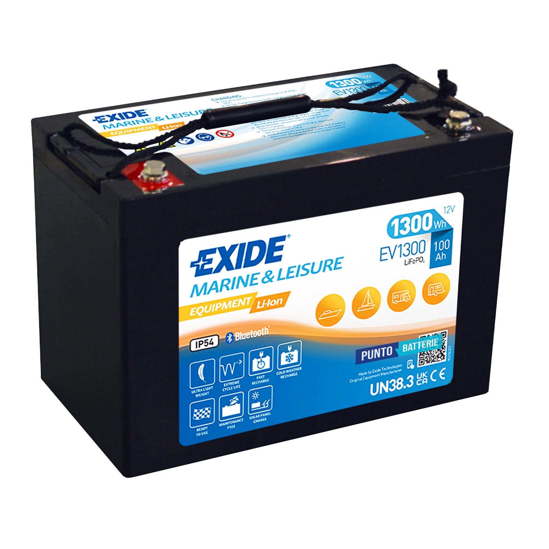Batteria Exide EV1300 - Equipment Li-Ion (12V, 100Ah, 1300Wh)