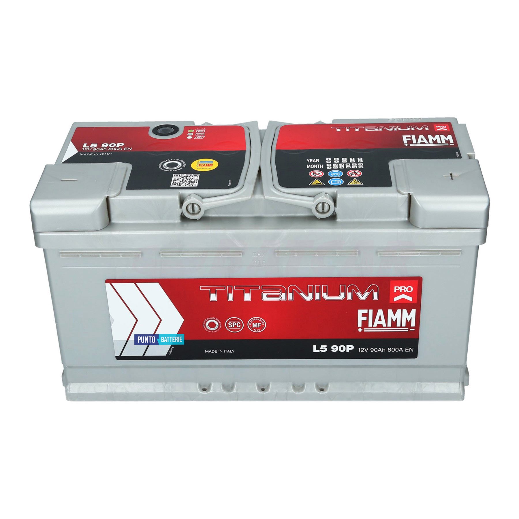Batteria Fiamm 90Ah, 12V, 800A, 353x175x190mm