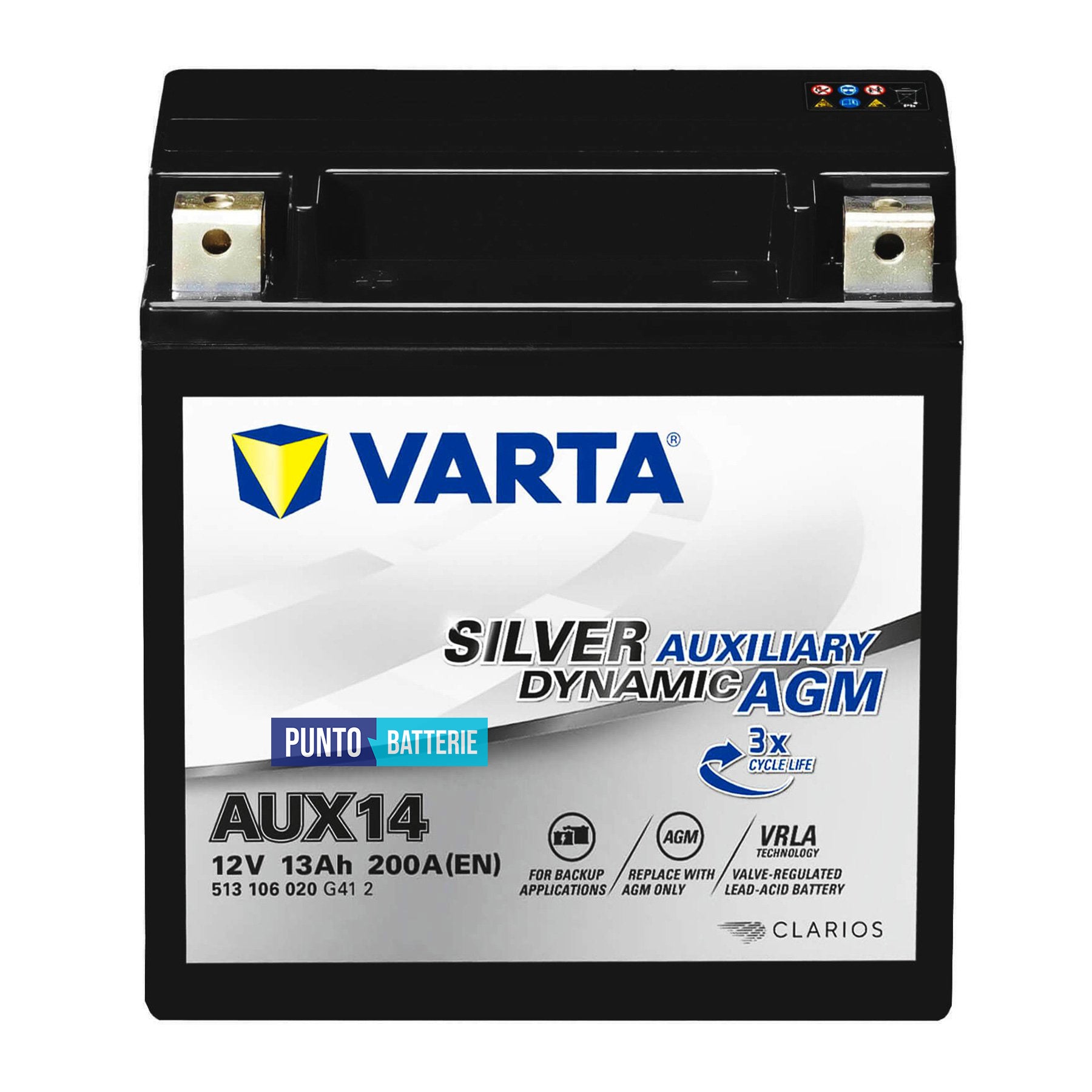 Batteria Varta 13Ah, 12V, 200A, 150x87x146mm, AGM