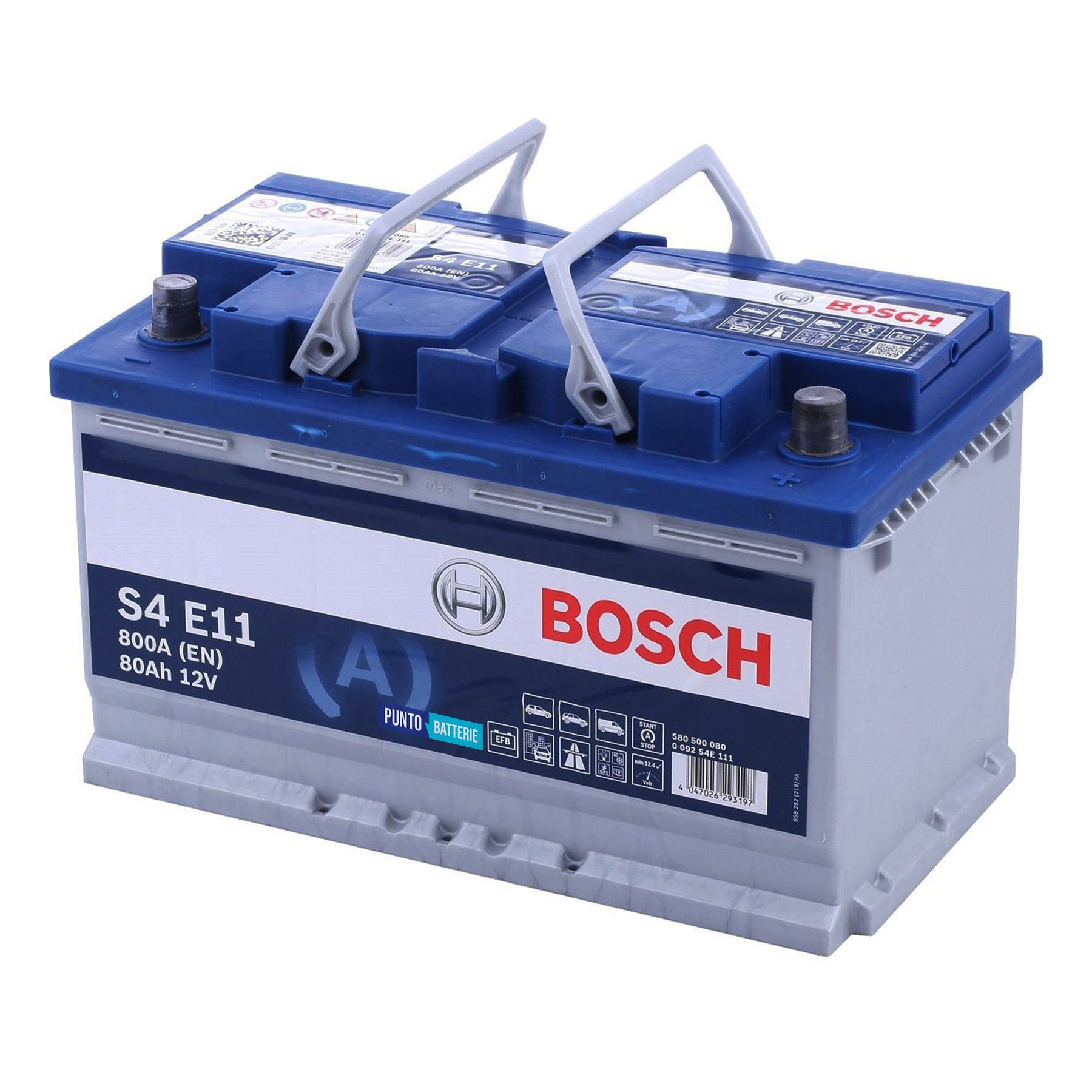 Batteria Bosch 80Ah, 12V, 800A, 315x175x190mm, EFB