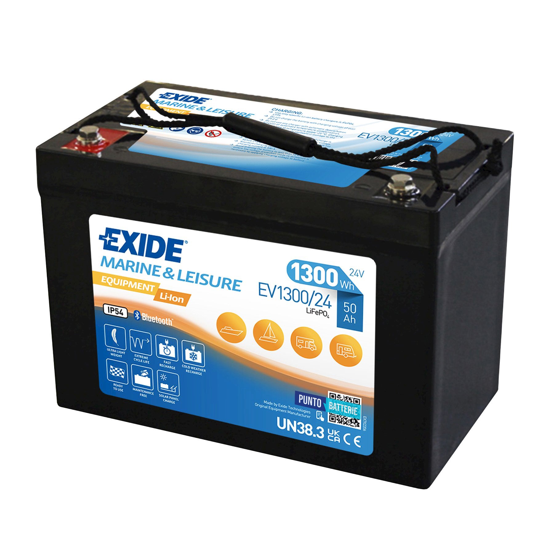 Batteria Exide EV1300/24 - Equipment Li-Ion (12V, 50Ah, 1300Wh)