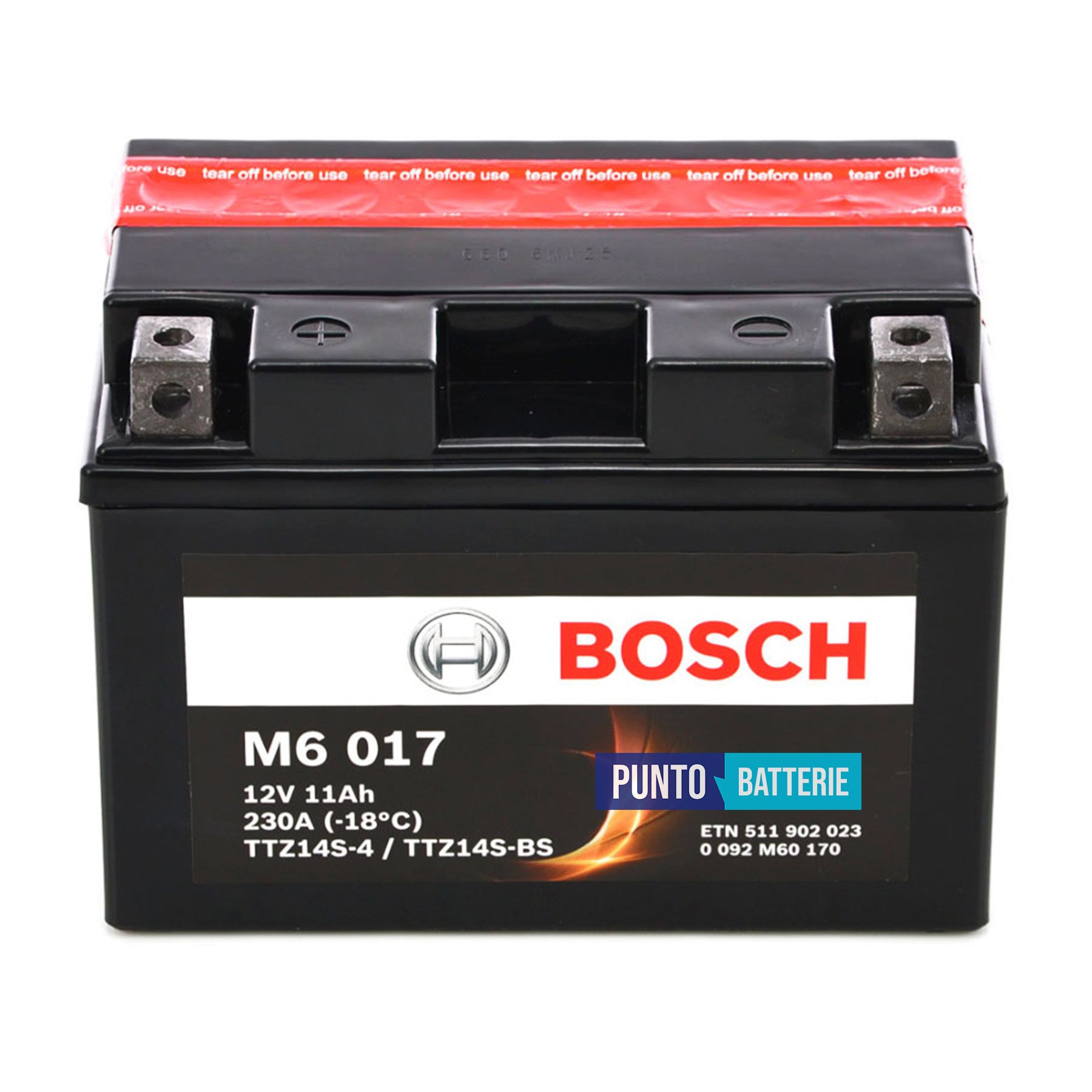 Batteria Bosch 11Ah, 12V, 230A , 150x87x105mm