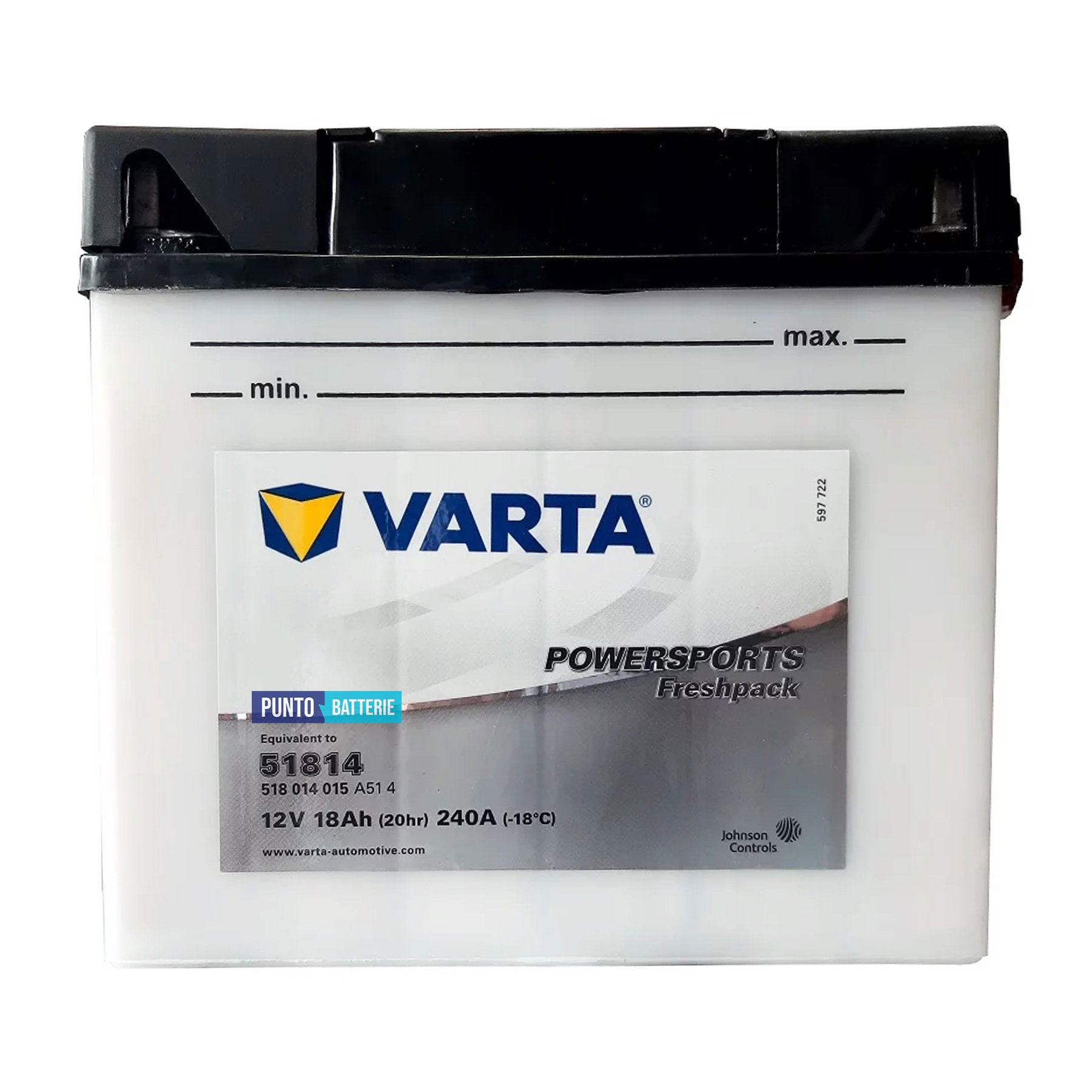 Batteria Varta 18Ah, 12V, 100A , 186x82x171mm
