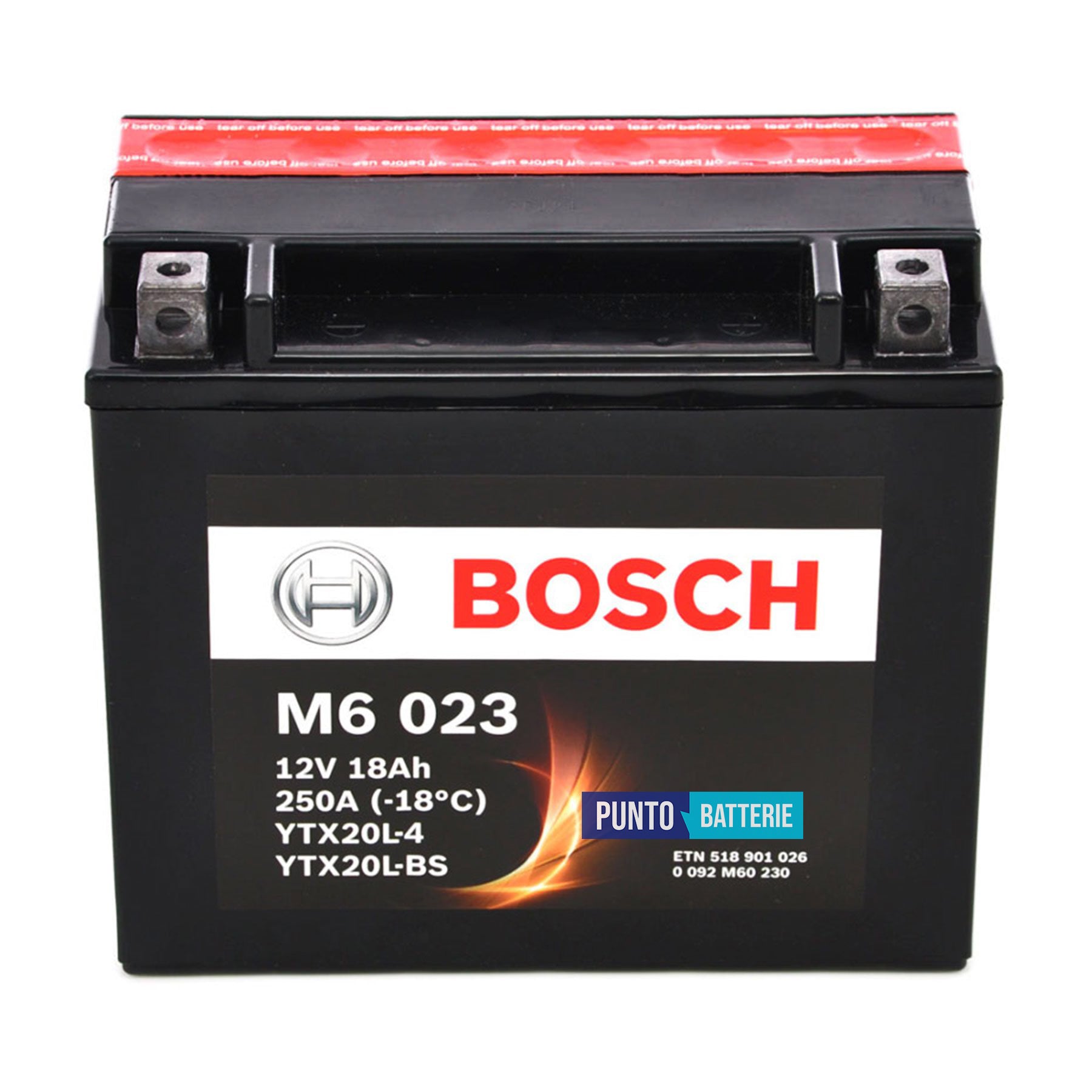 Batteria Bosch 18Ah, 12V, 250A , 175x87x155mm