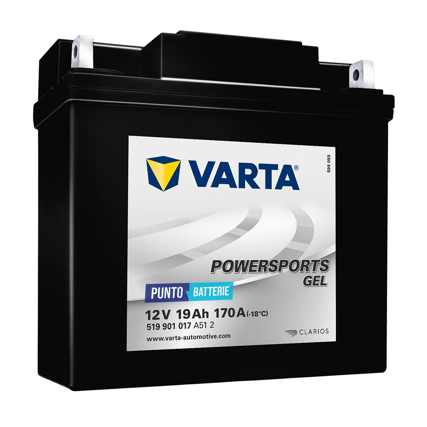 Batteria Varta 19Ah, 12V, 170A , 186x82x173mm