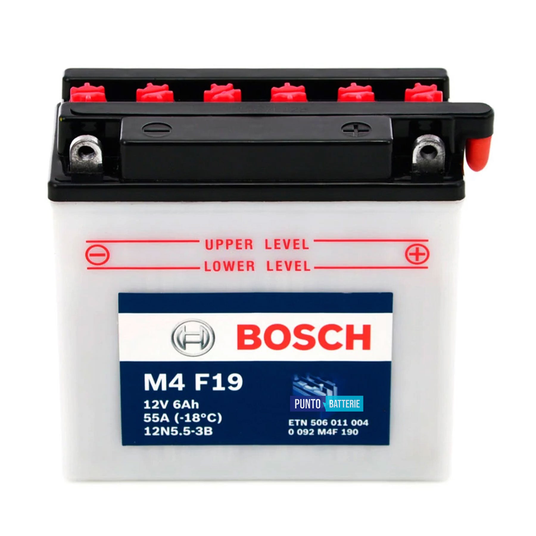 Batteria Bosch 6Ah, 12V, 55A , 99x57x111mm