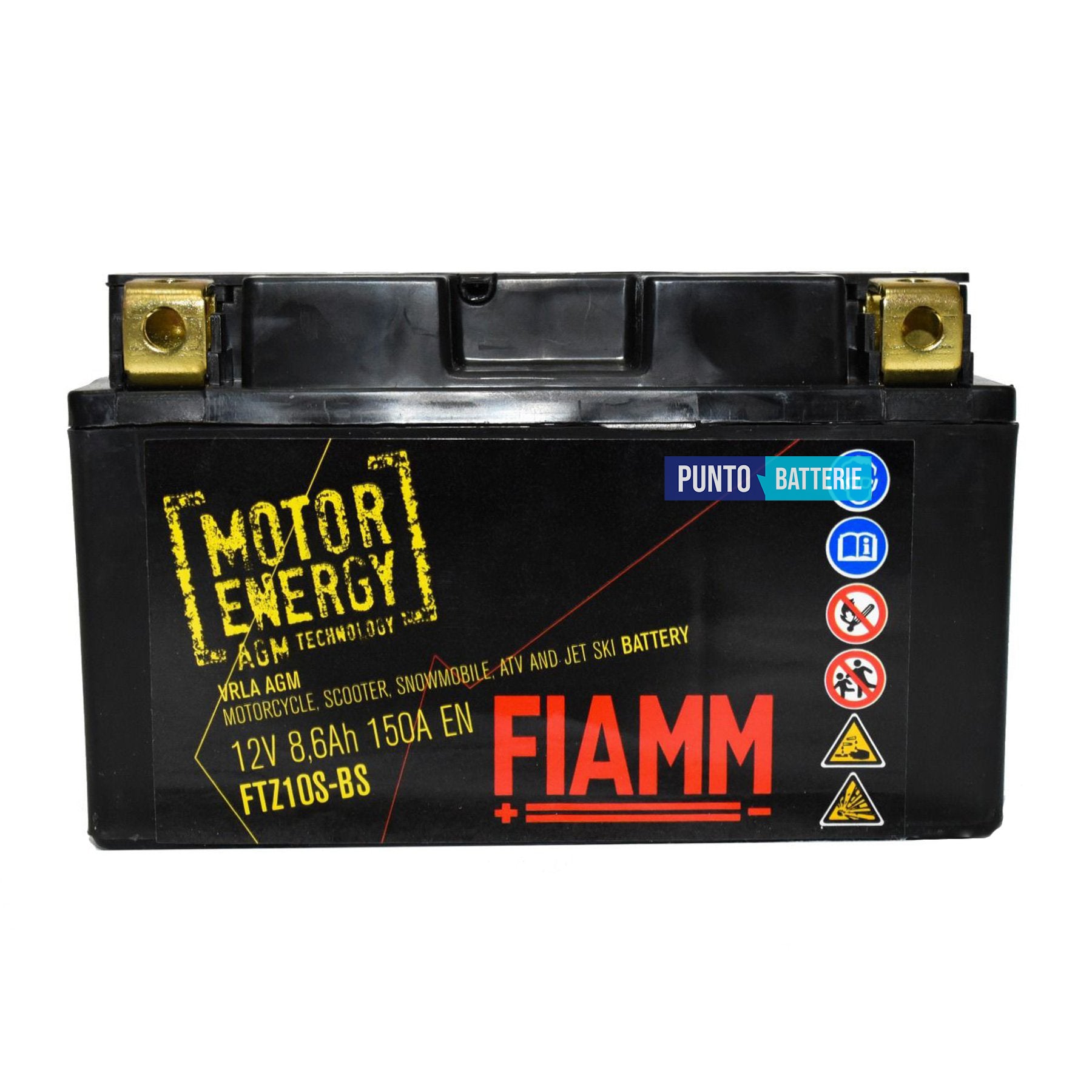 Batteria Fiamm 8Ah, 12V, 150A , 150x87x93mm