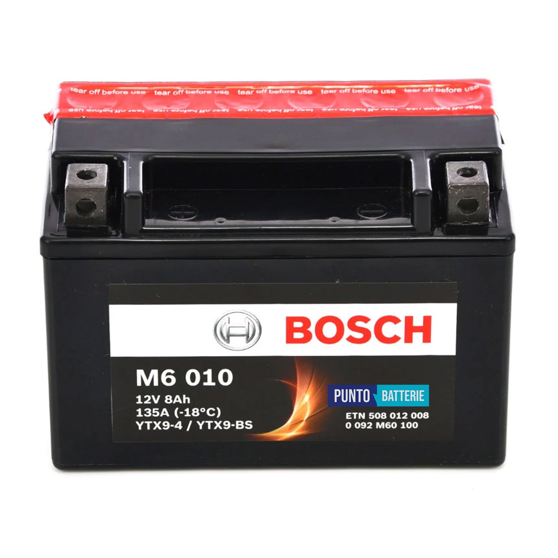 Batteria Bosch 8Ah, 12V, 135A , 150x87x105mm