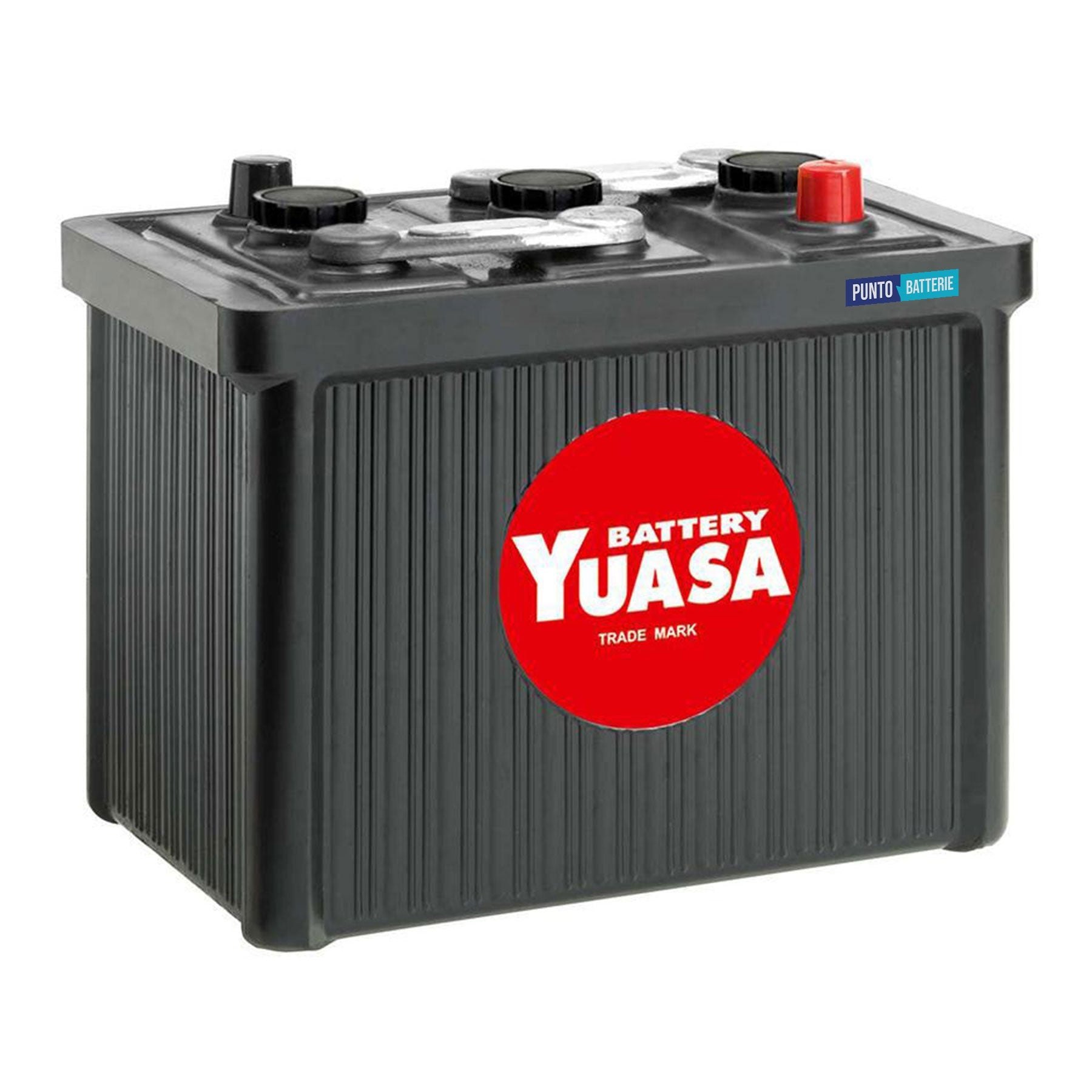 Batteria originale Yuasa Classic e Oldtimer 511, dimensioni 224 x 173 x 217, polo positivo a destra, 6 volt, 105 amperora, 425 ampere. Batteria per veicoli d'epoca.