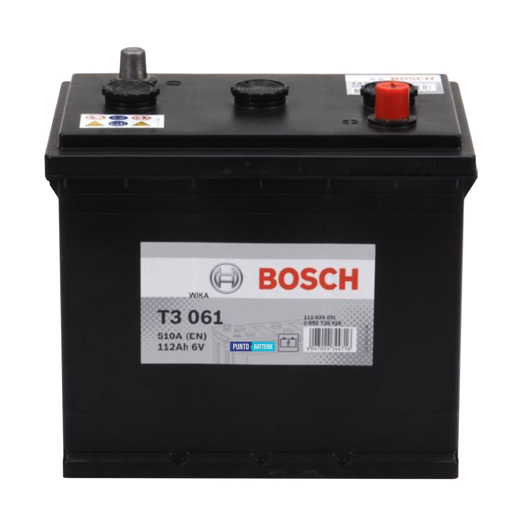 Batteria Bosch 112Ah, 6V, 510A, 260x175x238mm