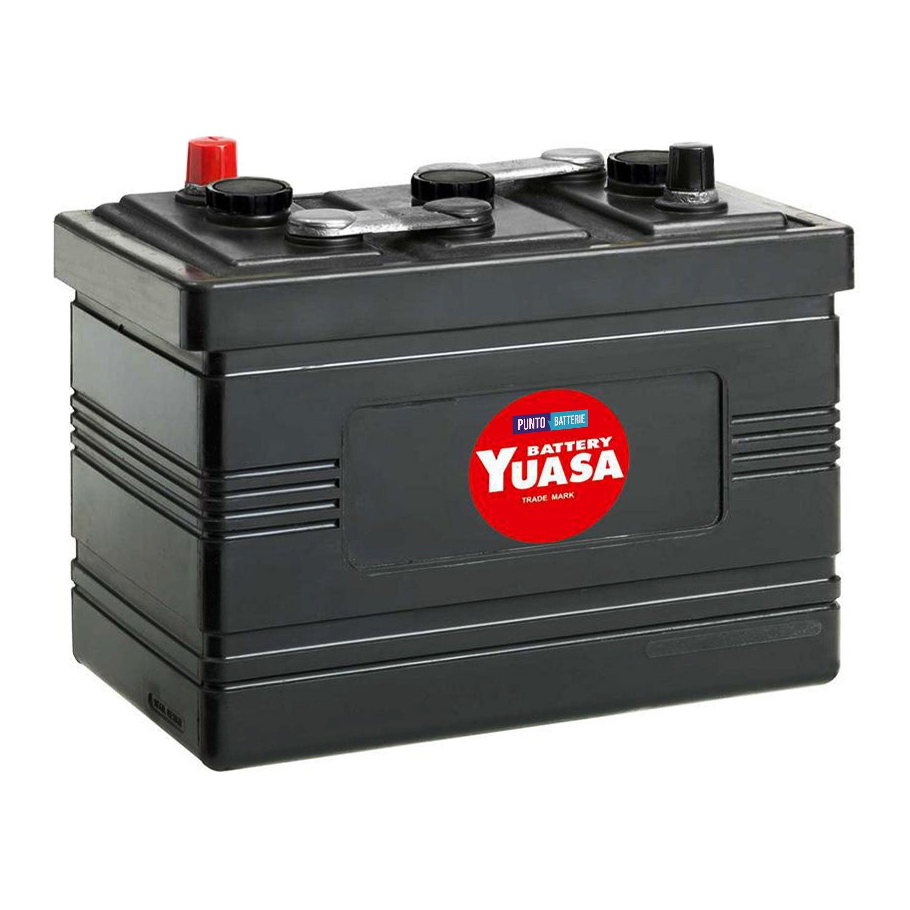 Batteria originale Yuasa Classic e Oldtimer 521, dimensioni 291 x 170 x 227, polo positivo a destra, 6 volt, 112 amperora, 400 ampere. Batteria per veicoli d'epoca.