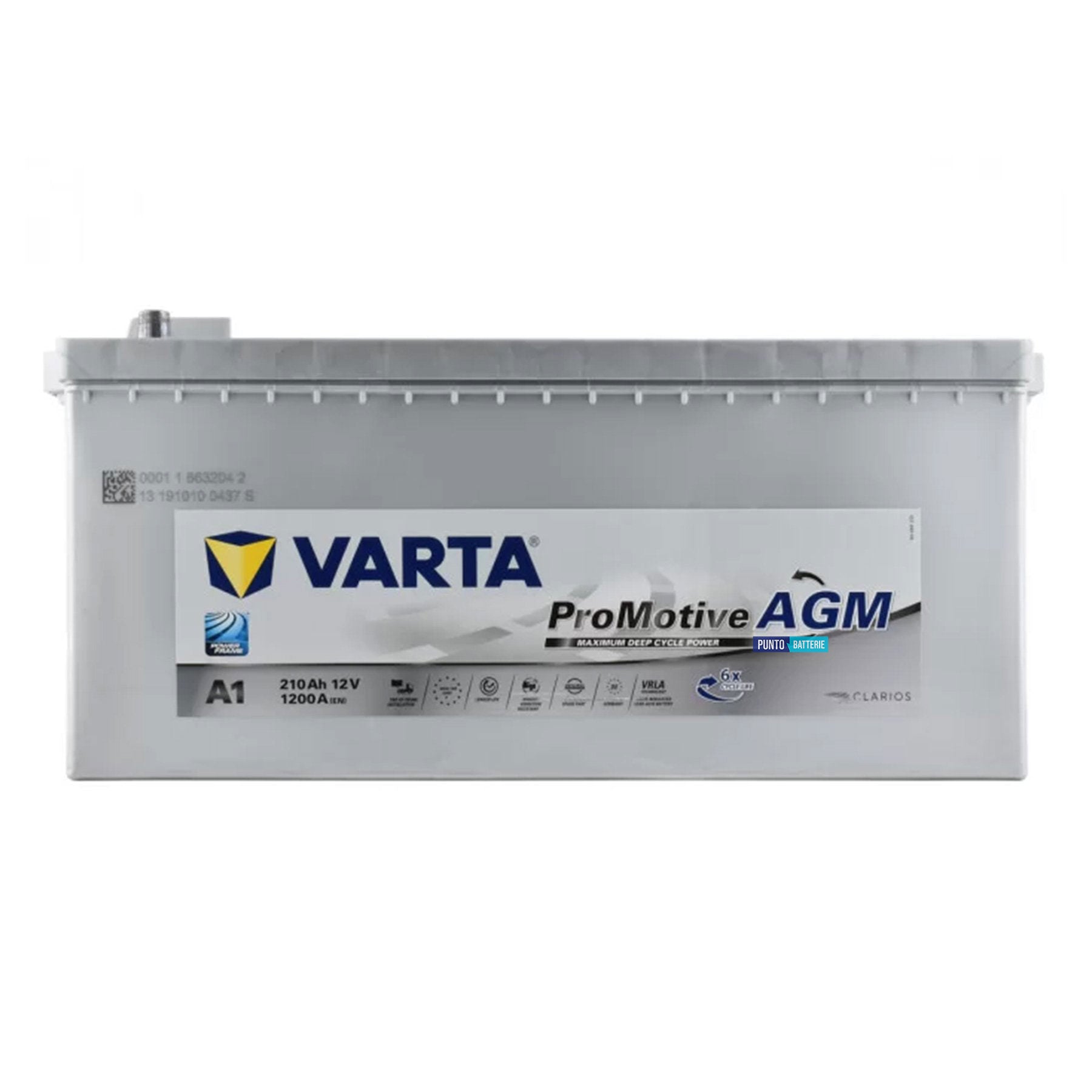 Batteria Varta 210Ah, 12V, 1200A, 518x276x242mm, AGM
