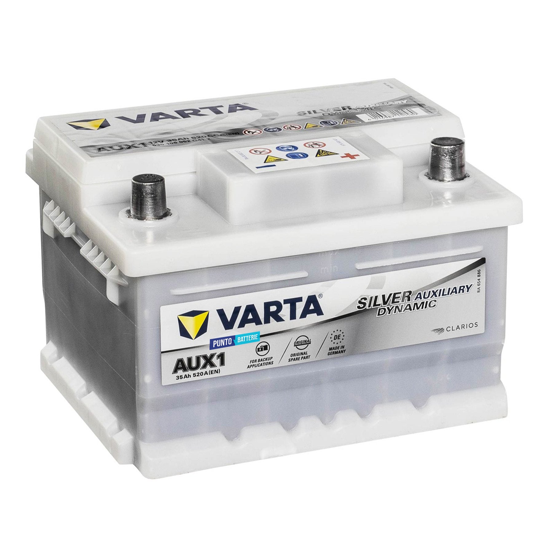 Batteria Varta AUX1 - Silver Dynamic Auxiliary (12V, 35Ah, 520A) -  Puntobatterie