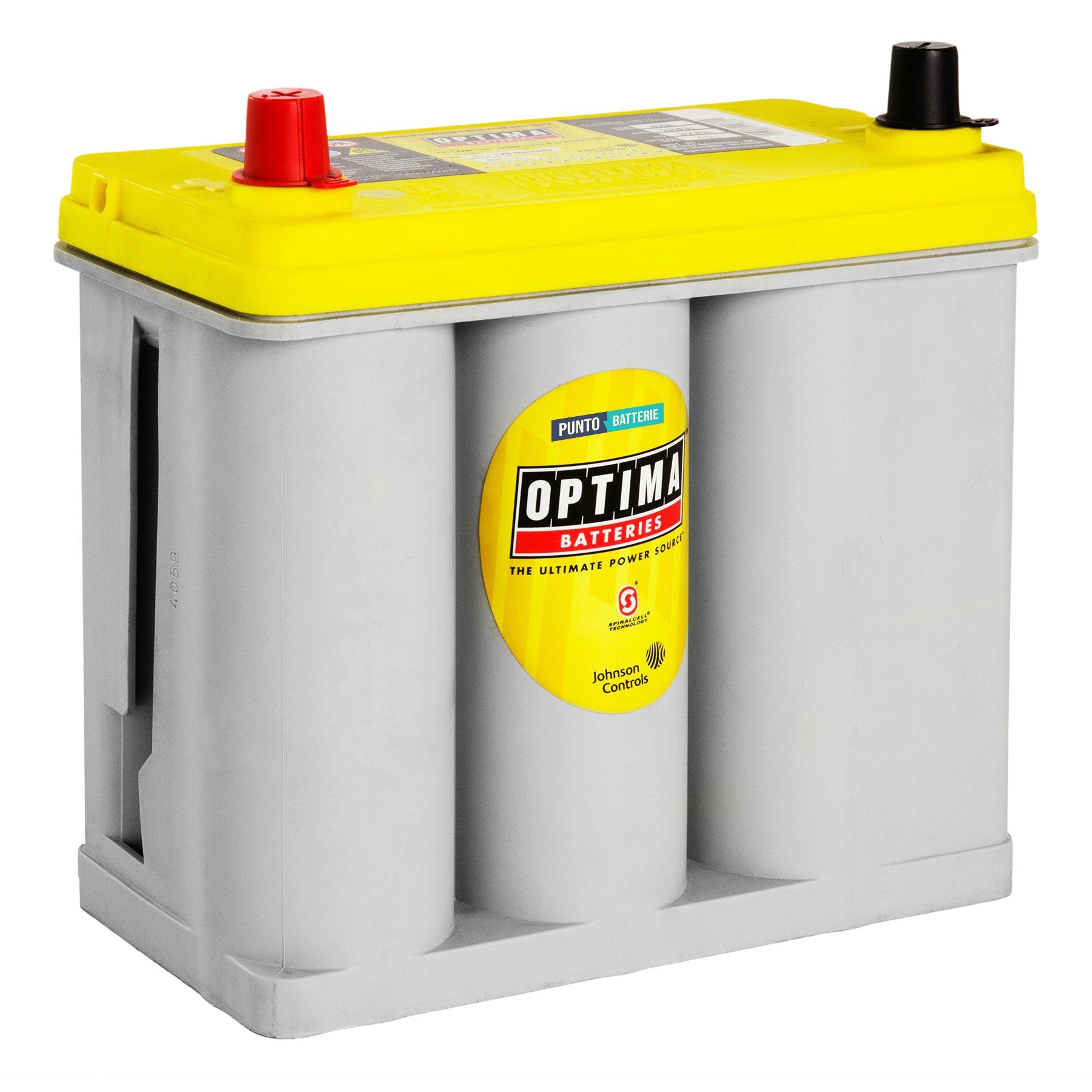 Batteria originale Optima Yellow Top YT S 2,7, dimensioni 237 x 129 x 227, polo positivo a sinistra, 12 volt, 38 amperora, 460 ampere, AGM. Batteria per veicoli e per l'alimentazione di servizi.