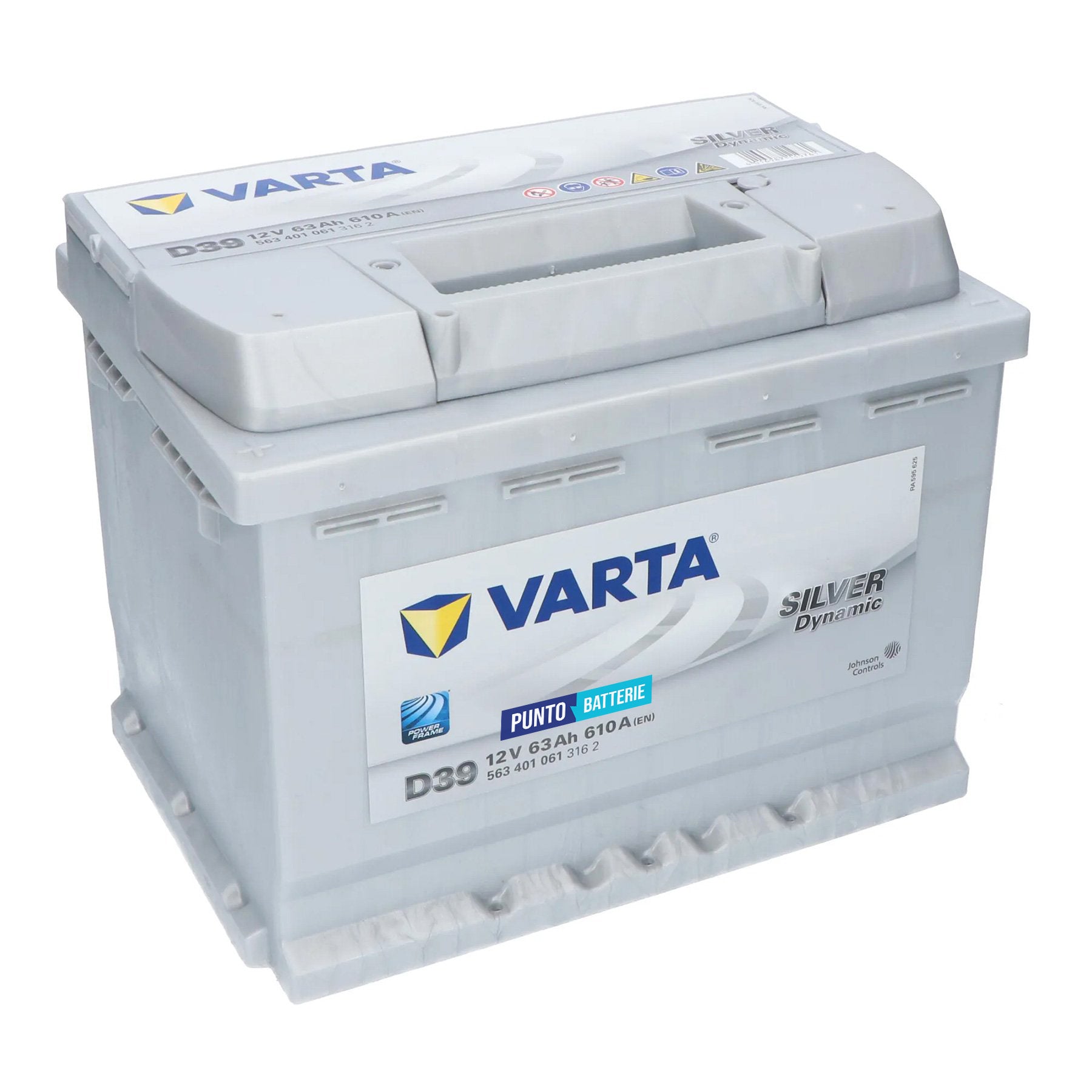 Batteria Varta D39 - Silver Dynamic (12V, 63Ah, 610A) - Puntobatterie