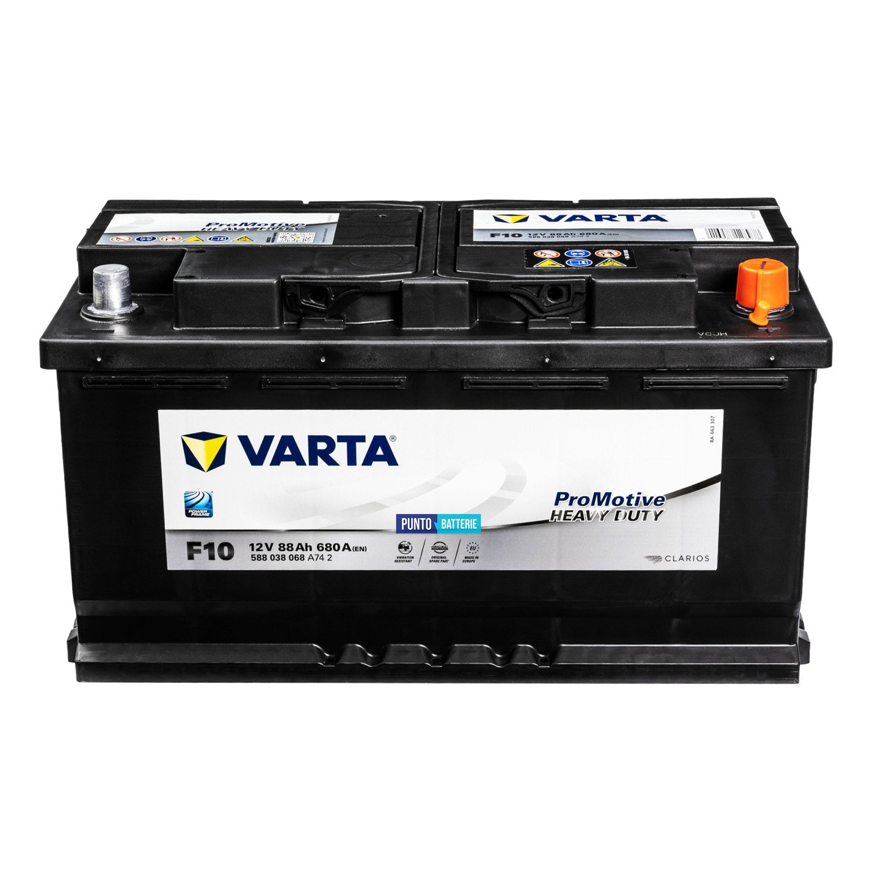 Batteria Varta 88Ah, 12V, 680A, 353x175x190mm
