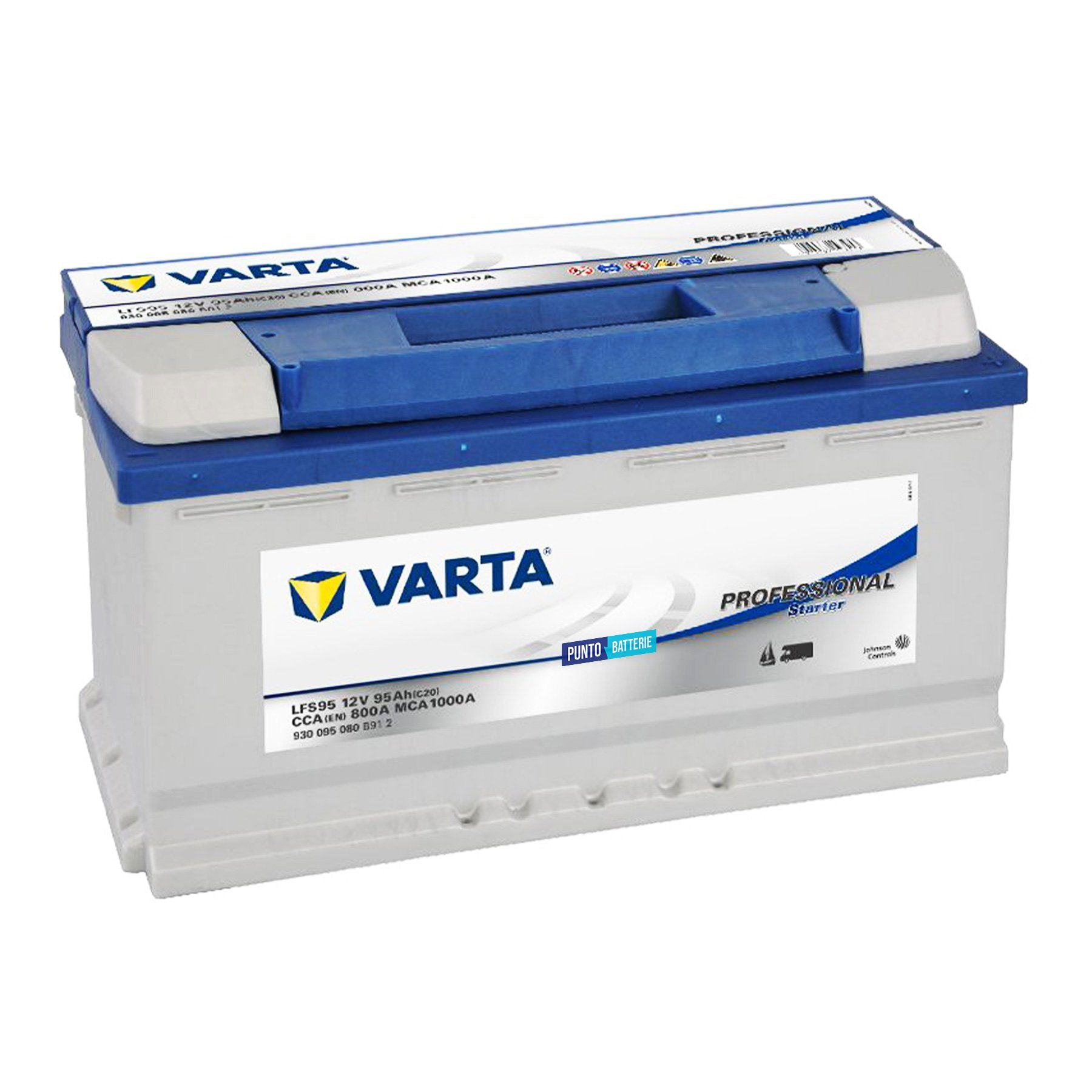 Batteria originale Varta Professional Starter LFS95, dimensioni 353 x 175 x 190, 12 volt, 95 amperora. Batteria per nautica e campeggio.