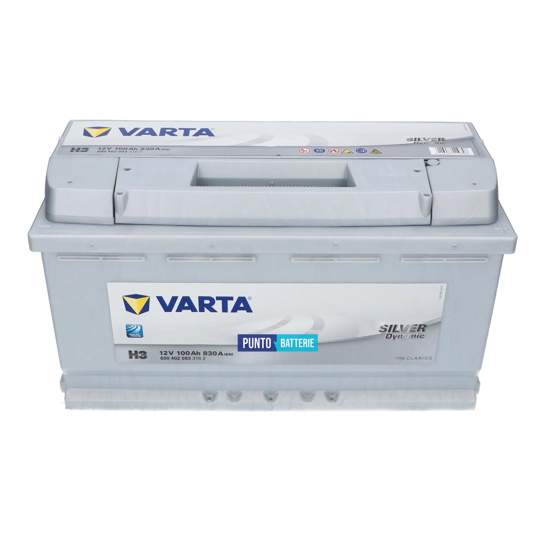 Batteria Varta 100Ah, 12V, 830A, 353x175x190mm