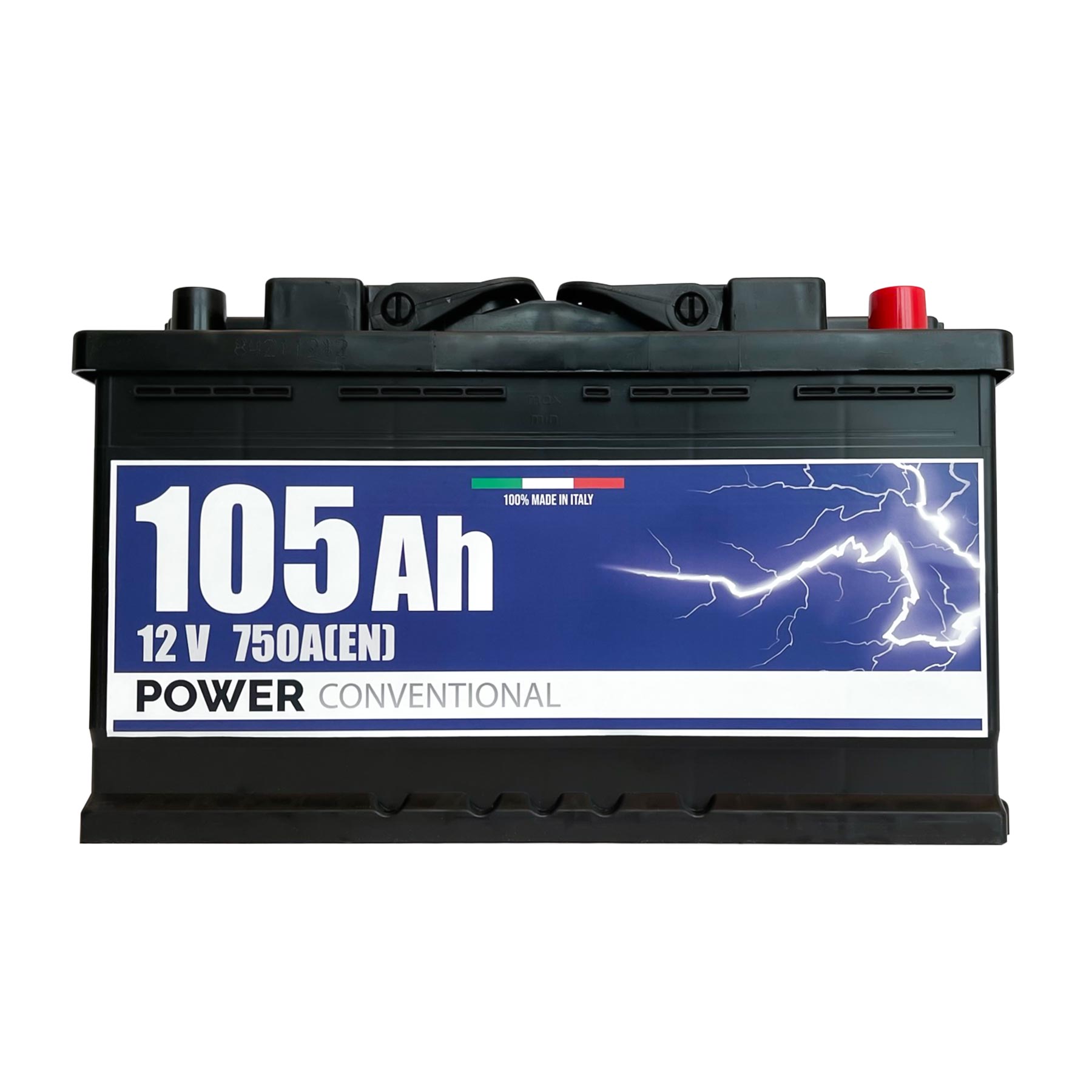 Batteria Power 105Ah, 12V, 750A, 313x175x205mm