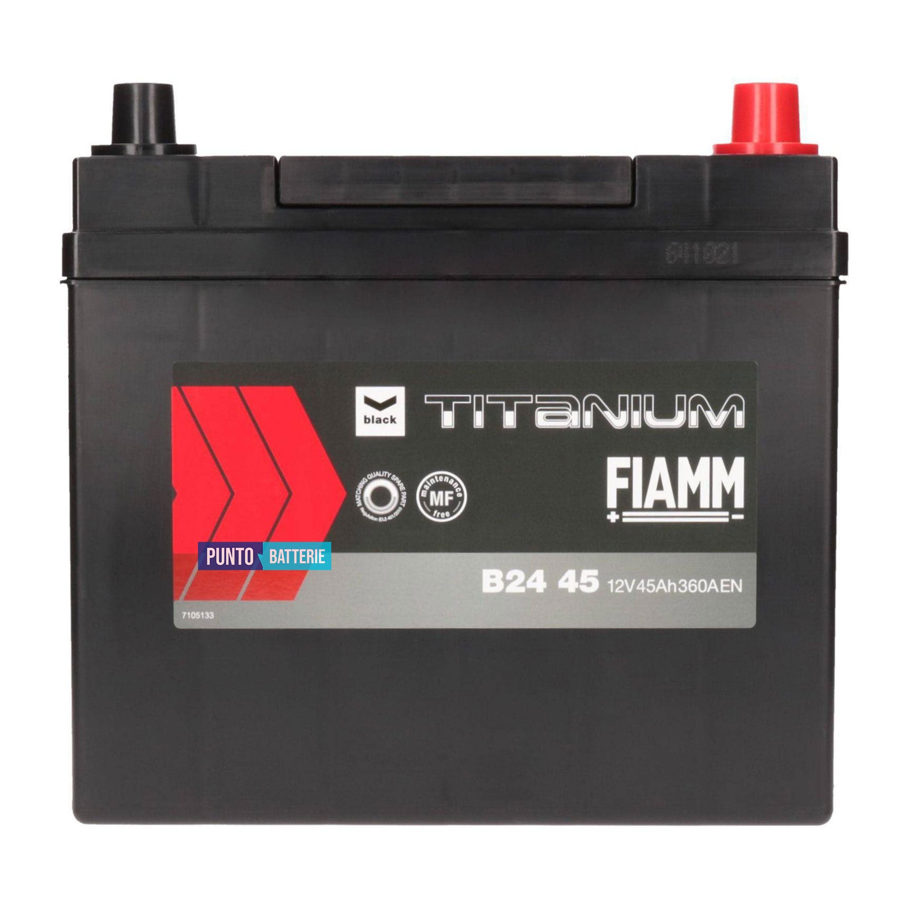 Batteria Fiamm 45Ah, 12V, 360A, 237x128x225mm
