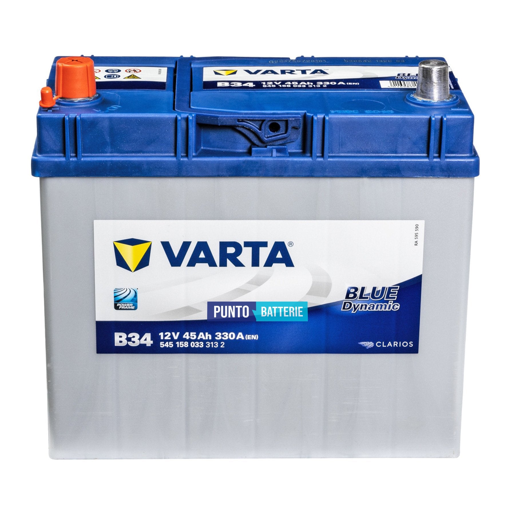 Batteria Varta 45Ah, 12V, 330A, 238x129x227mm