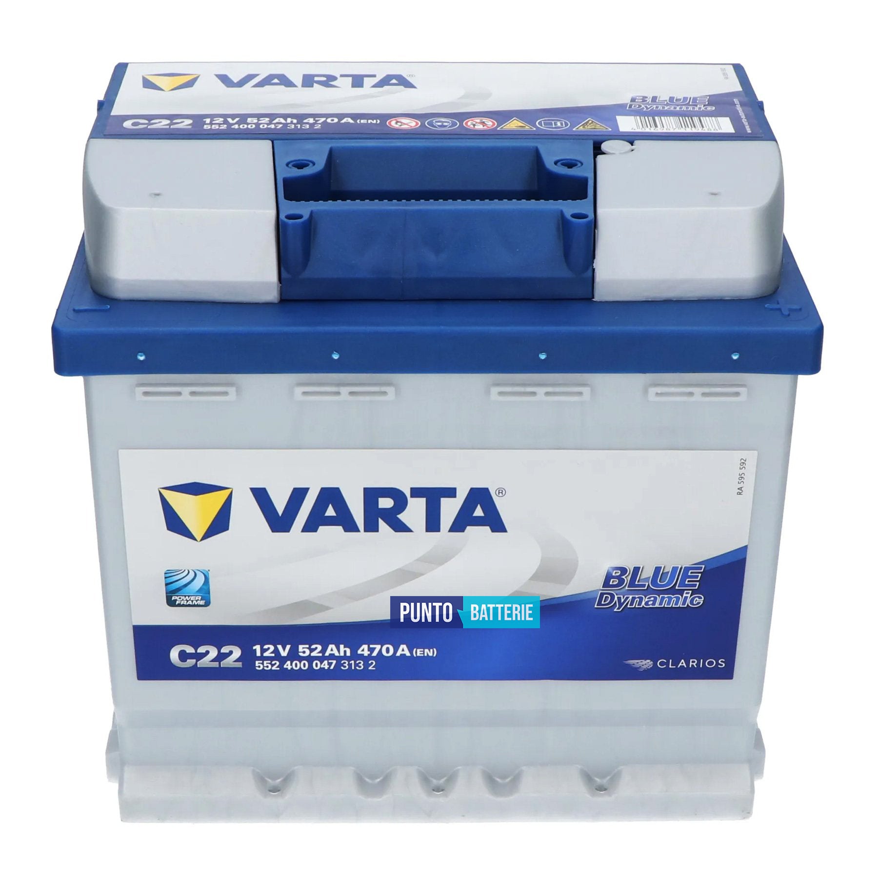 Batteria Varta 52Ah, 12V, 470A, 207x175x190mm