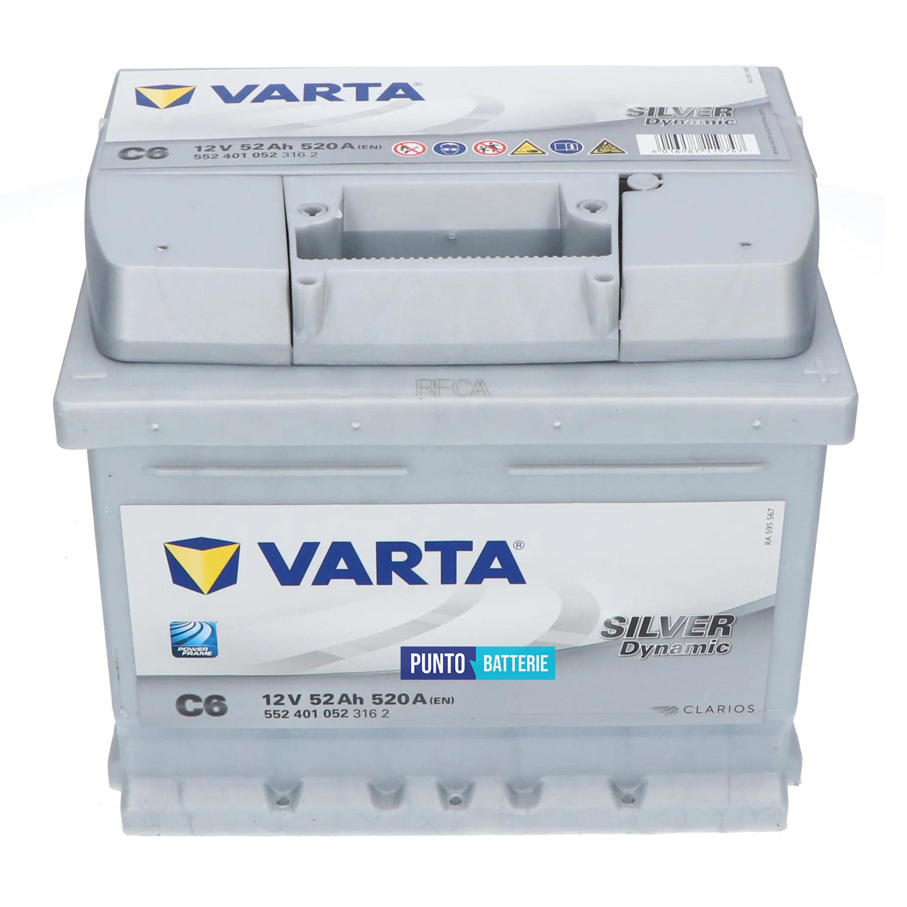 Batteria Varta 52Ah, 12V, 520A, 207x175x175mm