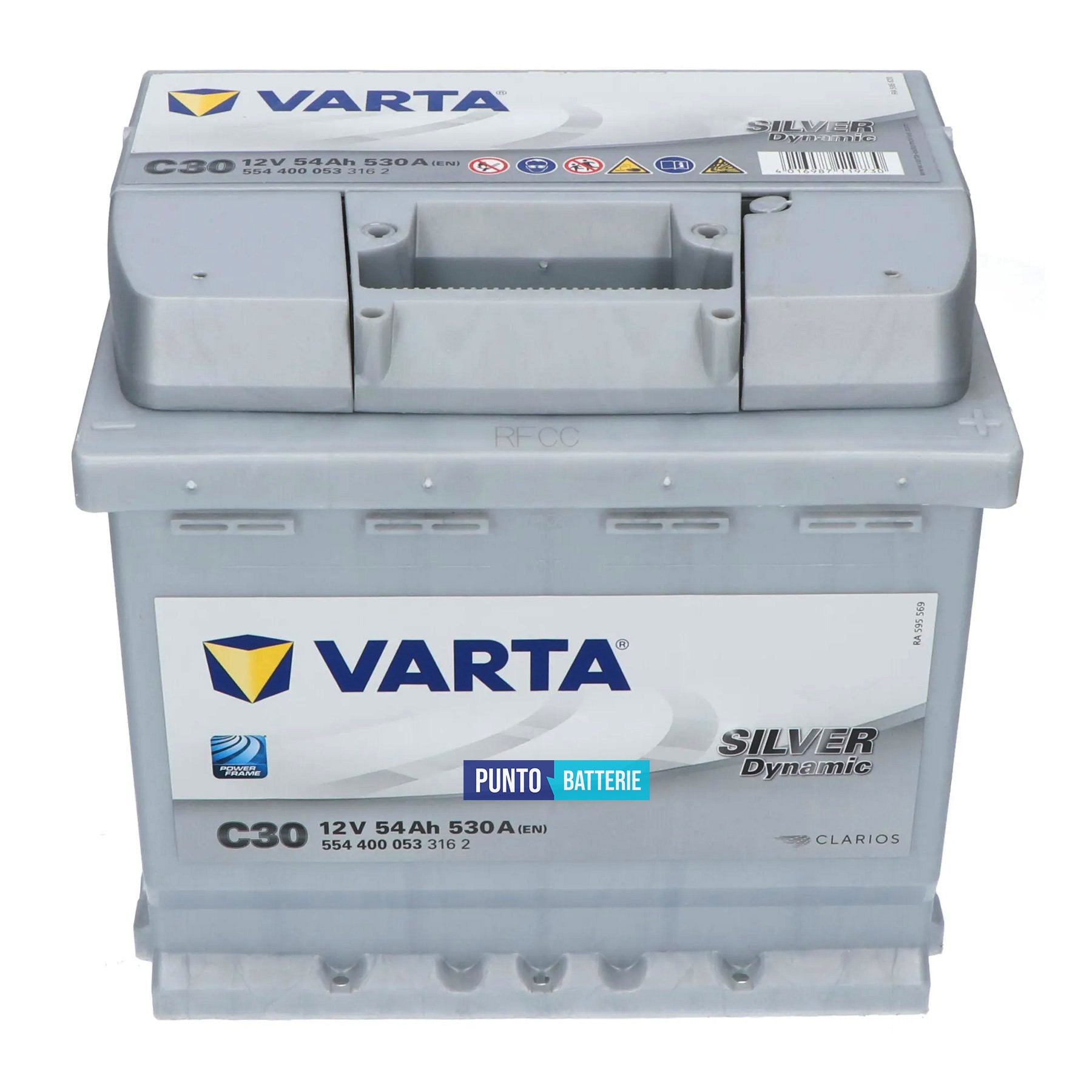 Batteria Varta 54Ah, 12V, 530A, 207x175x190mm