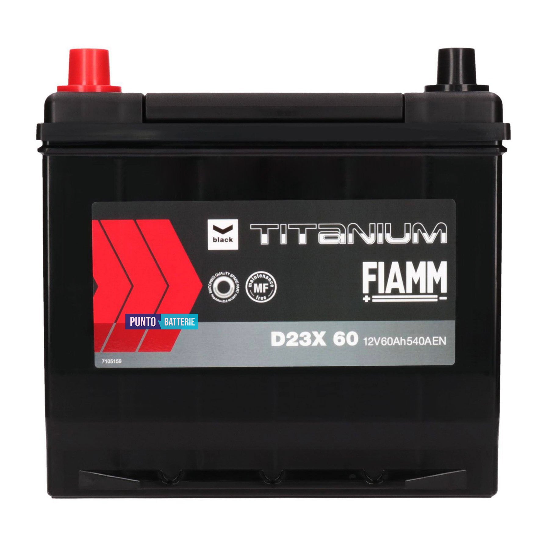 Batteria Fiamm 60Ah, 12V, 540A, 230x170x223mm