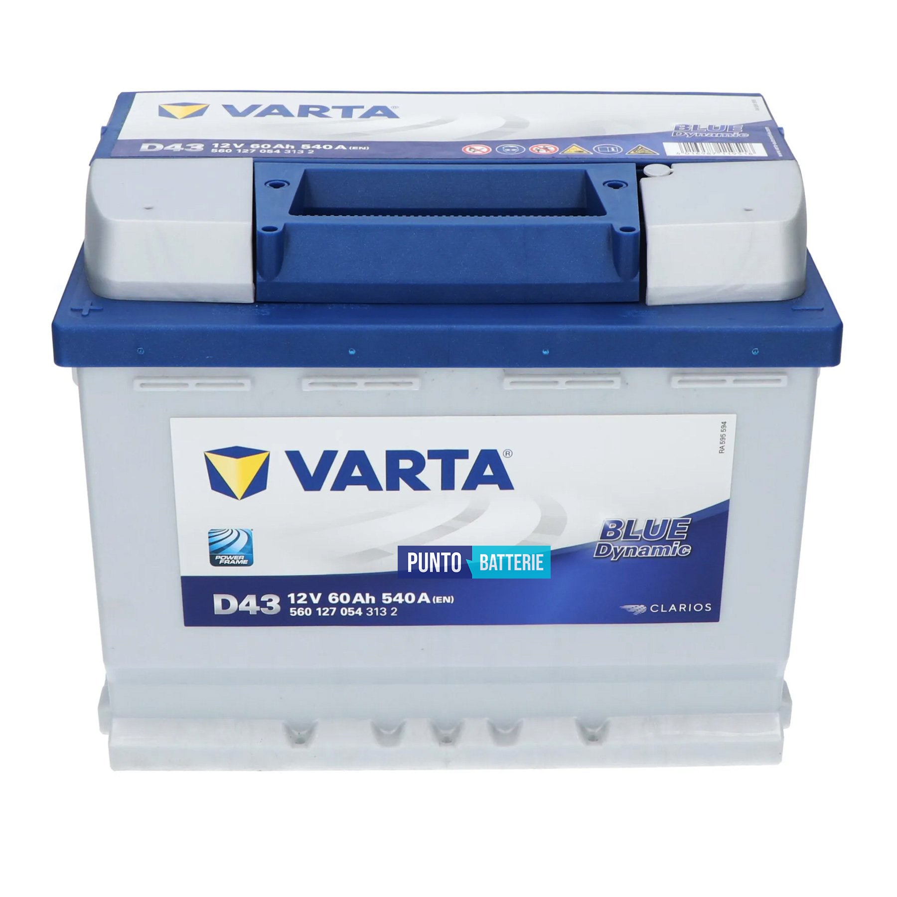 Batteria Varta 60Ah, 12V, 540A, 242x175x190mm