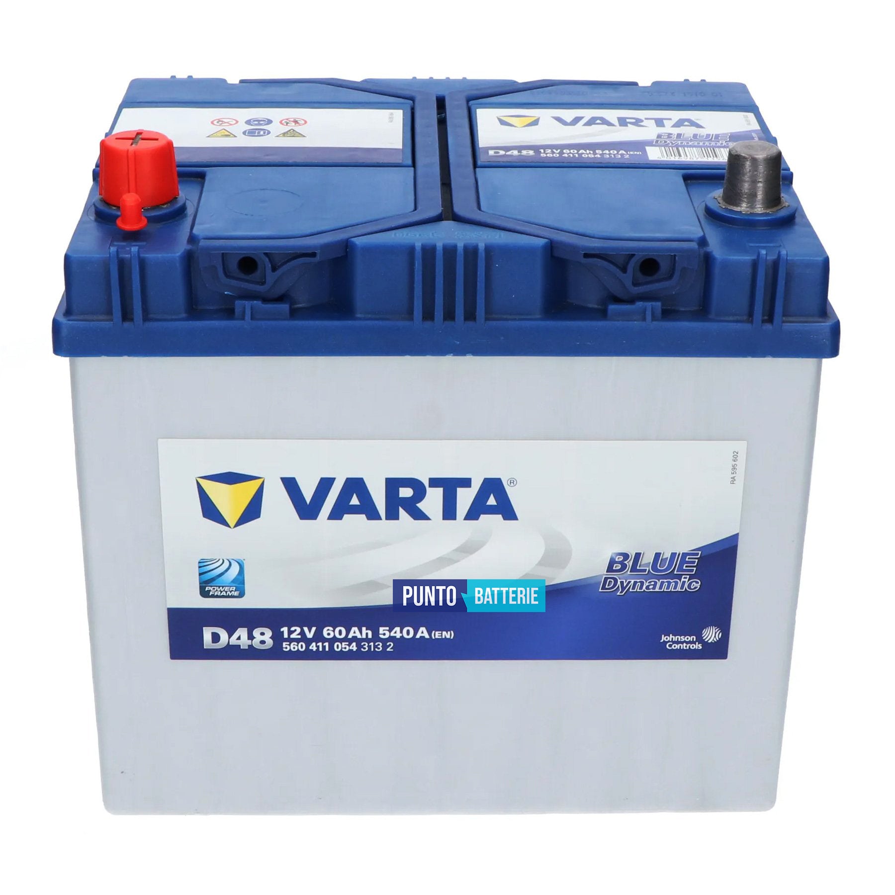 Batteria Varta 60Ah, 12V, 540A, 232x173x225mm