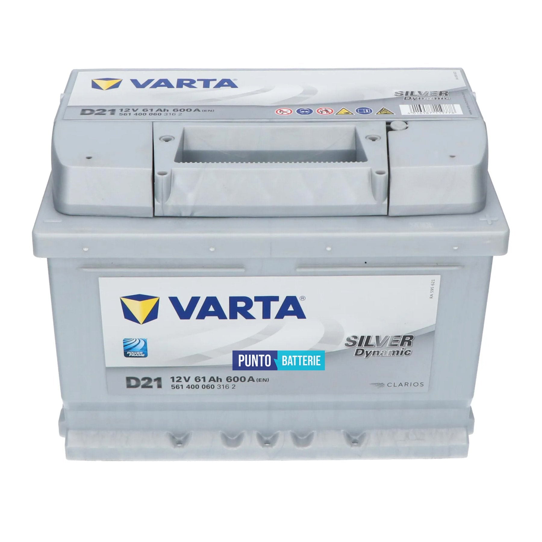 Batteria Varta 61Ah, 12V, 600A, 242x175x175mm