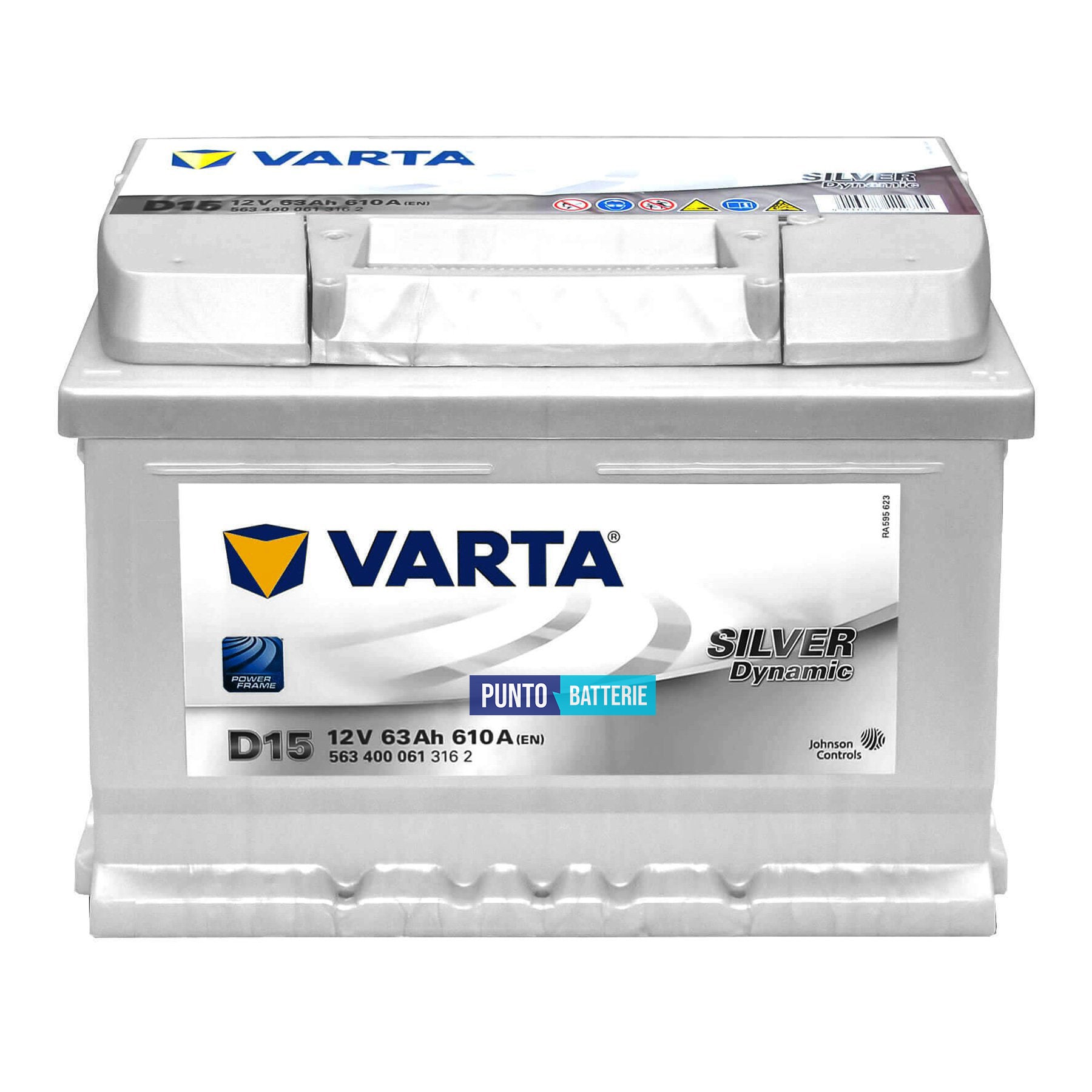 Batteria Varta 63Ah, 12V, 610A, 242x175x190mm