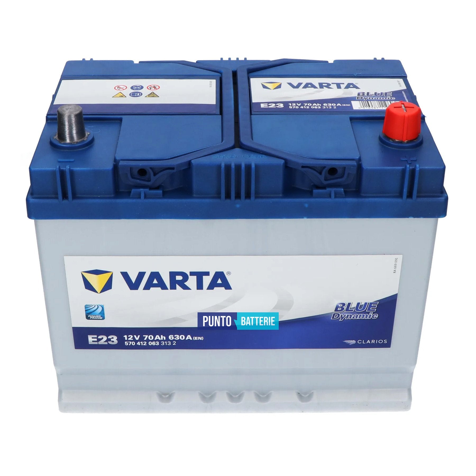 Batteria Varta 70Ah, 12V, 630A, 261x175x220mm